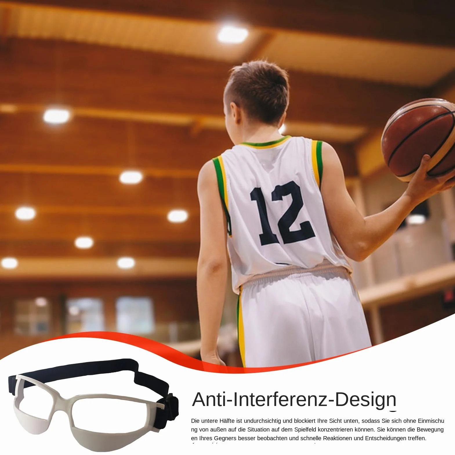 Gafas de baloncesto protectoras portátiles para regatear equipo de entrenamiento
