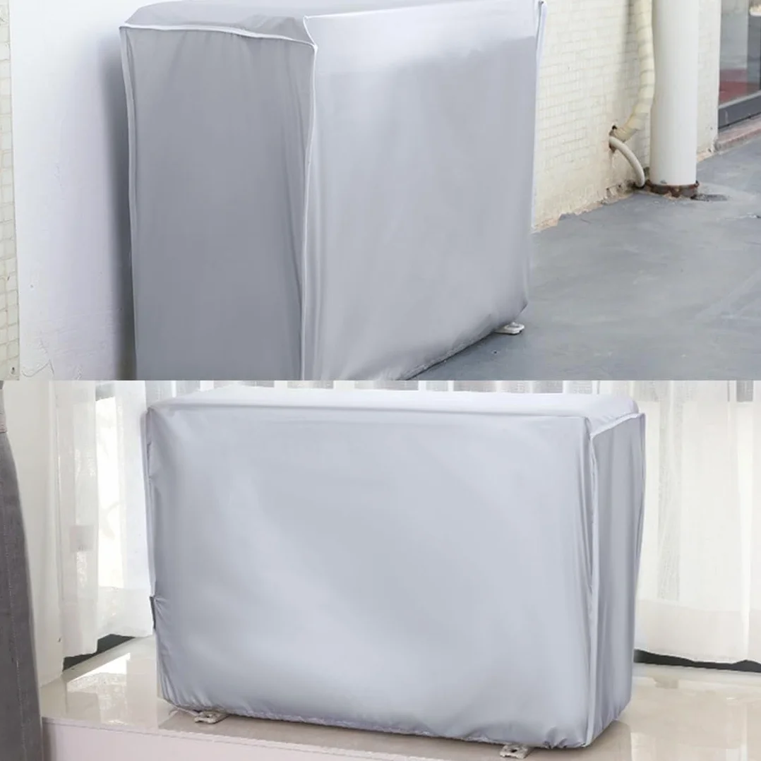 ZKGYUS Funda para Aire Acondicionado Exterior, Cubre Aire Acondicionado Exterior, Impermeable,A Prueba de Nieve,A Prueba de Polvo,Protector Solar (86 x 35 x 60cm)