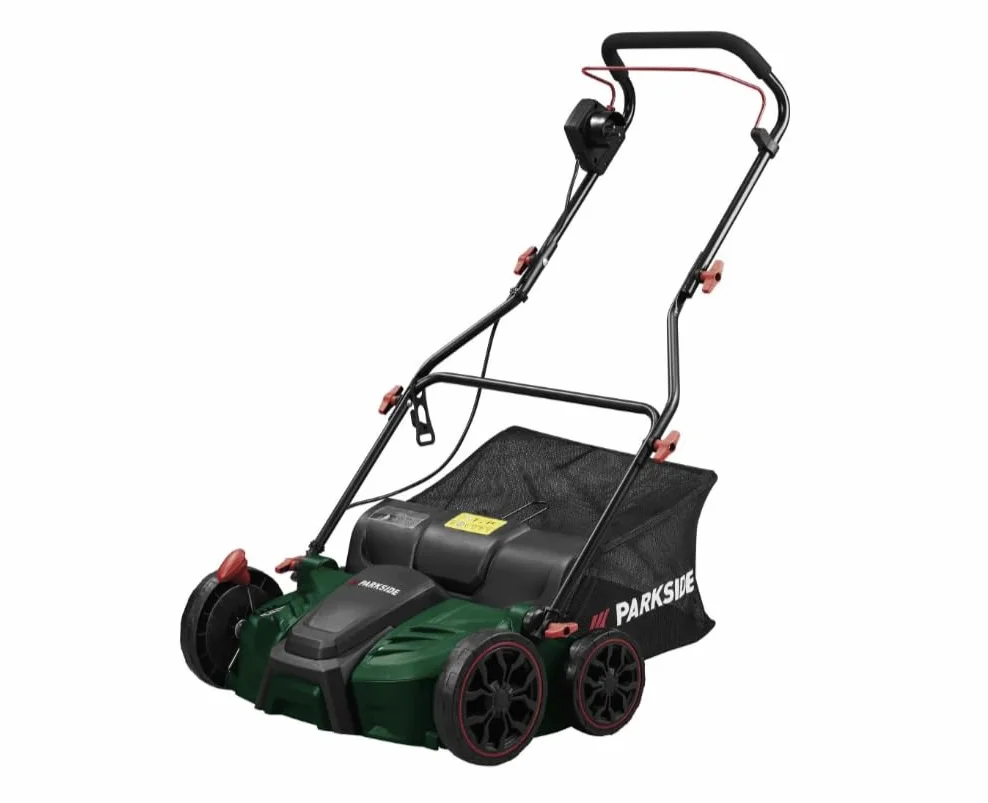 PARKSIDE® 2en1 Escarificador eléctrico y aireador de césped 1800 A1, 1800W, Para superficies de césped hasta 600 m², Ancho de trabajo: 37 cm