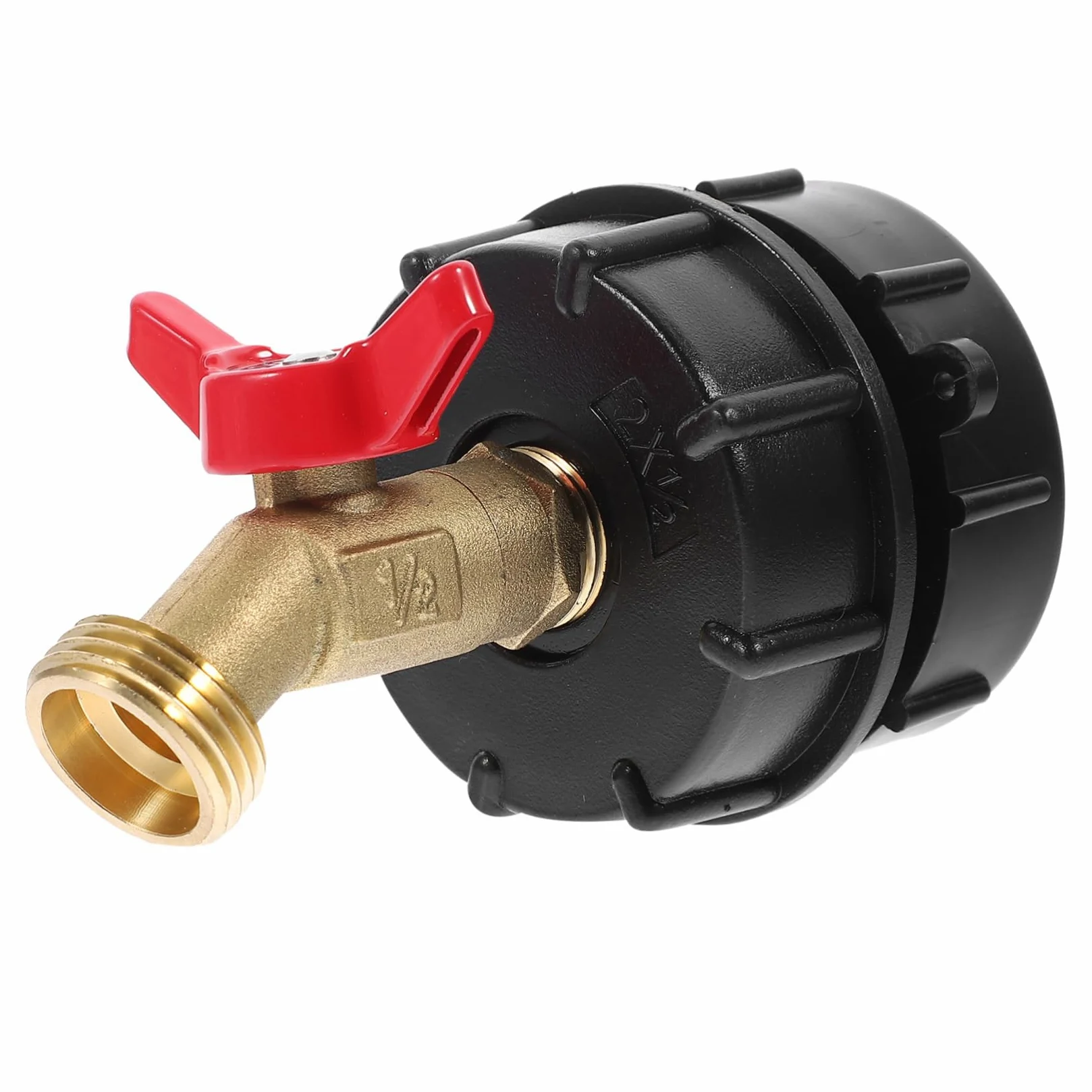 ibasenice 5 Piezas Accesorios De Conector De Cubo Adaptador De Agua del Tanque De Asas IBC Ajuste De Barriles De Tonelada Adaptador IBC y Grifo De Jardín IBC a 1/2 Grifo Abs