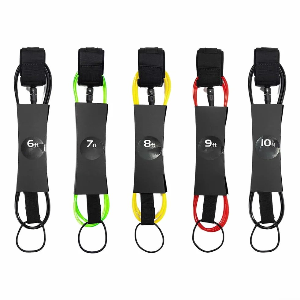 Correa para tabla de surf 360° con bolsillo oculto 7 pies rojo
