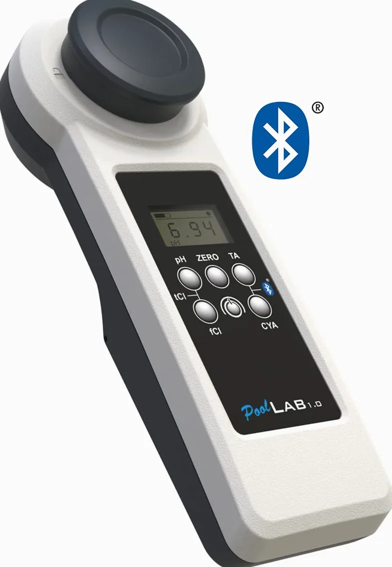 PoolLab 1.0 - Fotómetro 13 en 1 con 70 comprimidos, versión especial para MediMuc, con cubeta extra