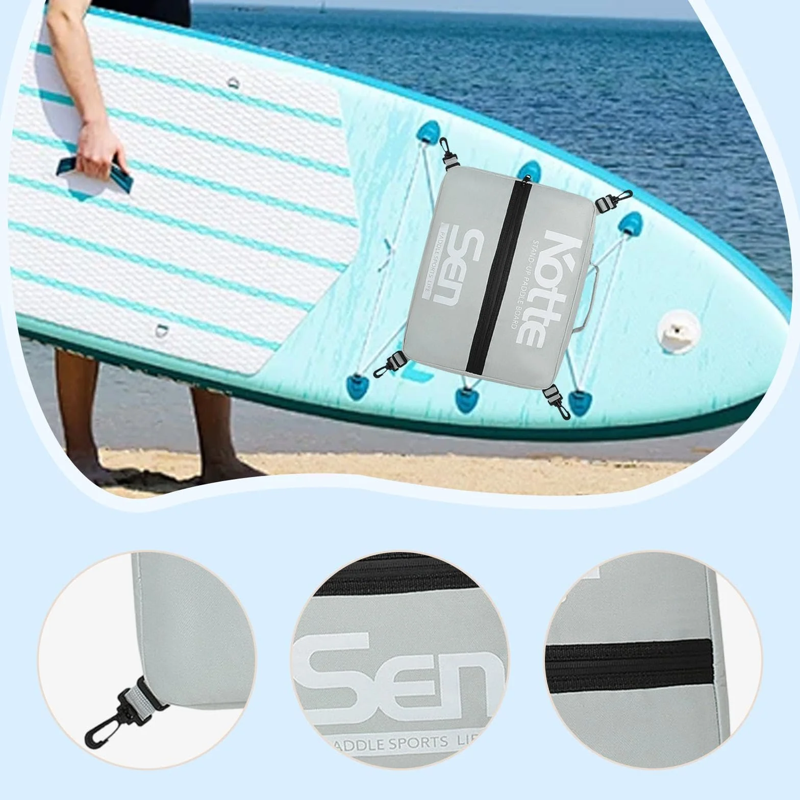 Predolo Bolsa de Cubierta para Tabla de Paddle Surf, Almacenamiento Aislante Impermeable Oxford