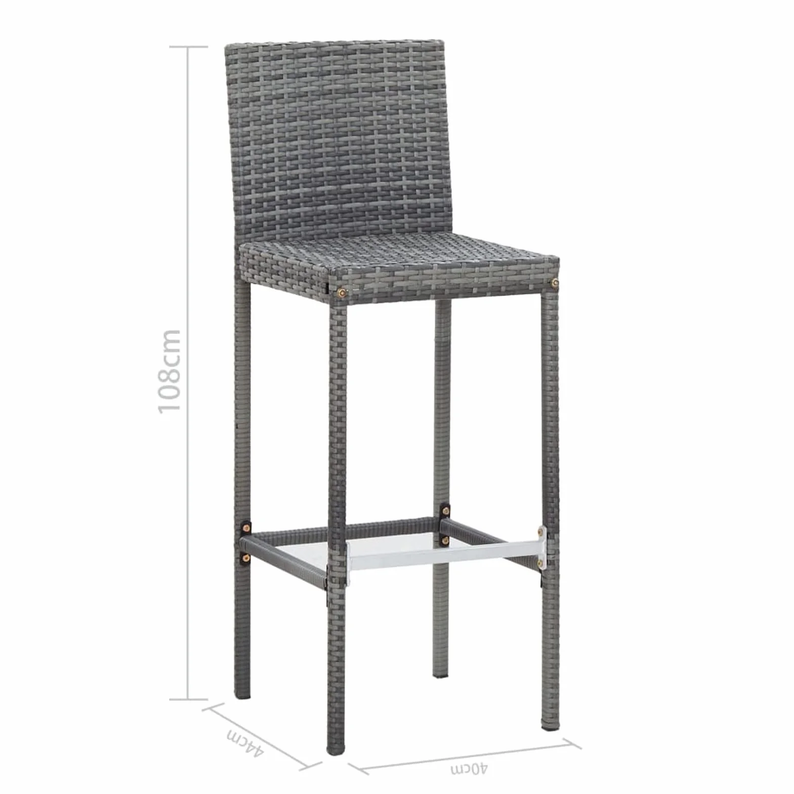 Homgoday Set Muebles Bar Jardín, 9Piezas y Cojines Patio Terraza Conjunto Casa Exterior Comedor Aire Libre Mesa Silla Asientos Ratán Sintético