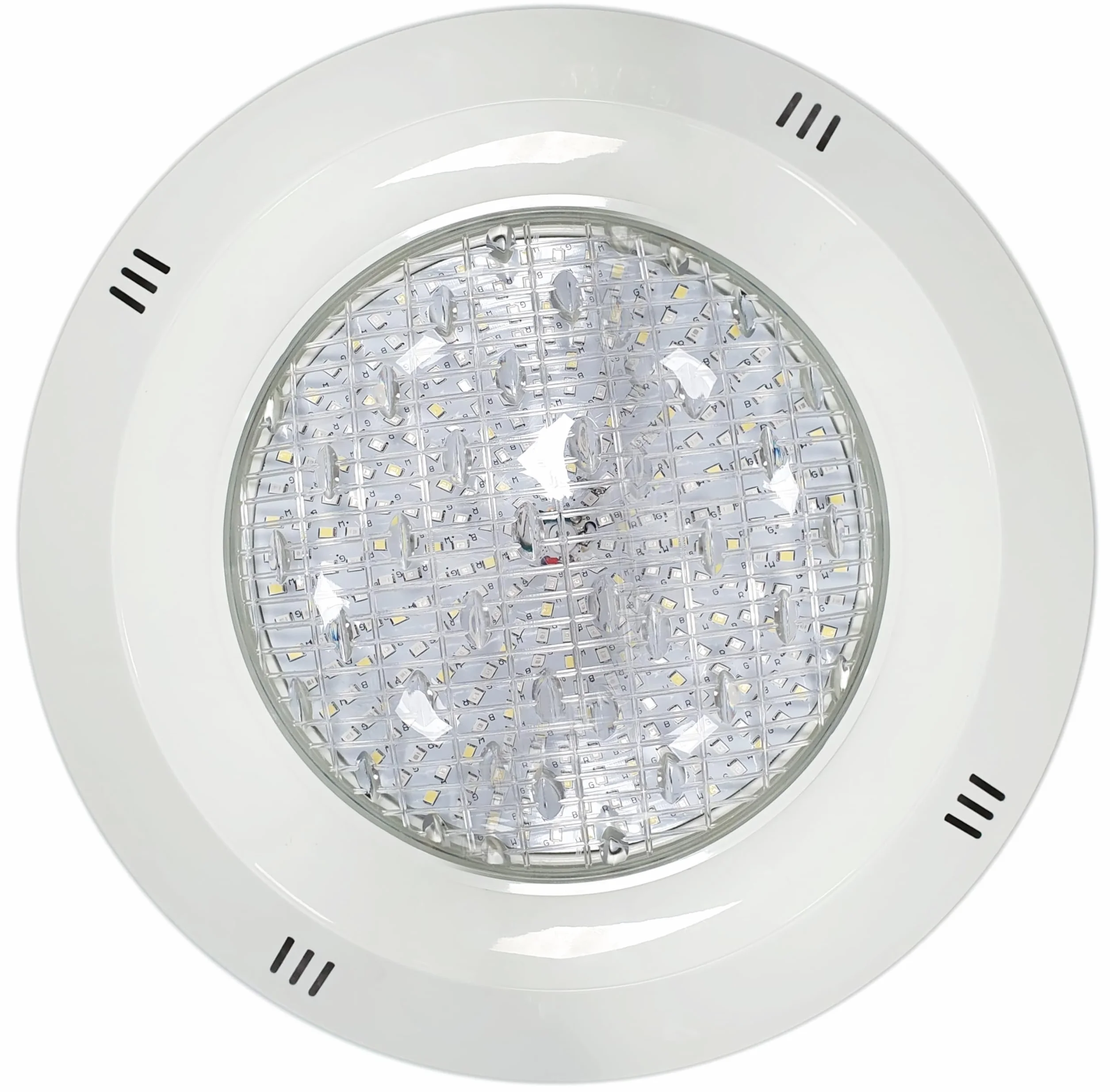 SWIMHOME Warmpool Foco LED Piscina Superficie 18W 12V AC Blanco Frío 6000K IP68 29cm Cruceta 4 Tornillos