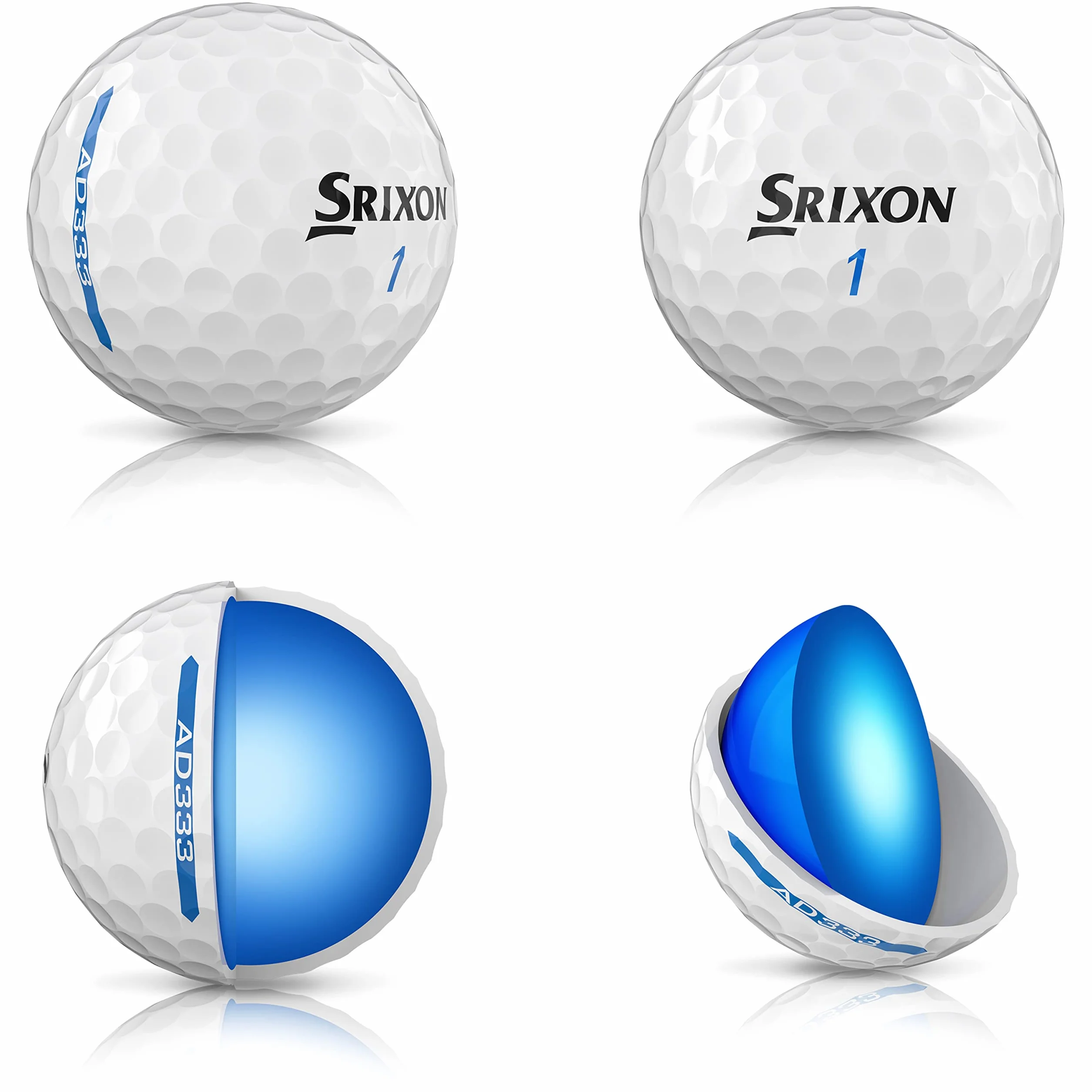 Srixon AD333 Golf Ball White 12 Balls