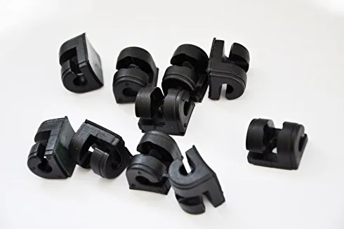 Ganchos para Sujetar la Red a la Portería de Fútbol - Plástico Resistente - Negro - 10 Unidades