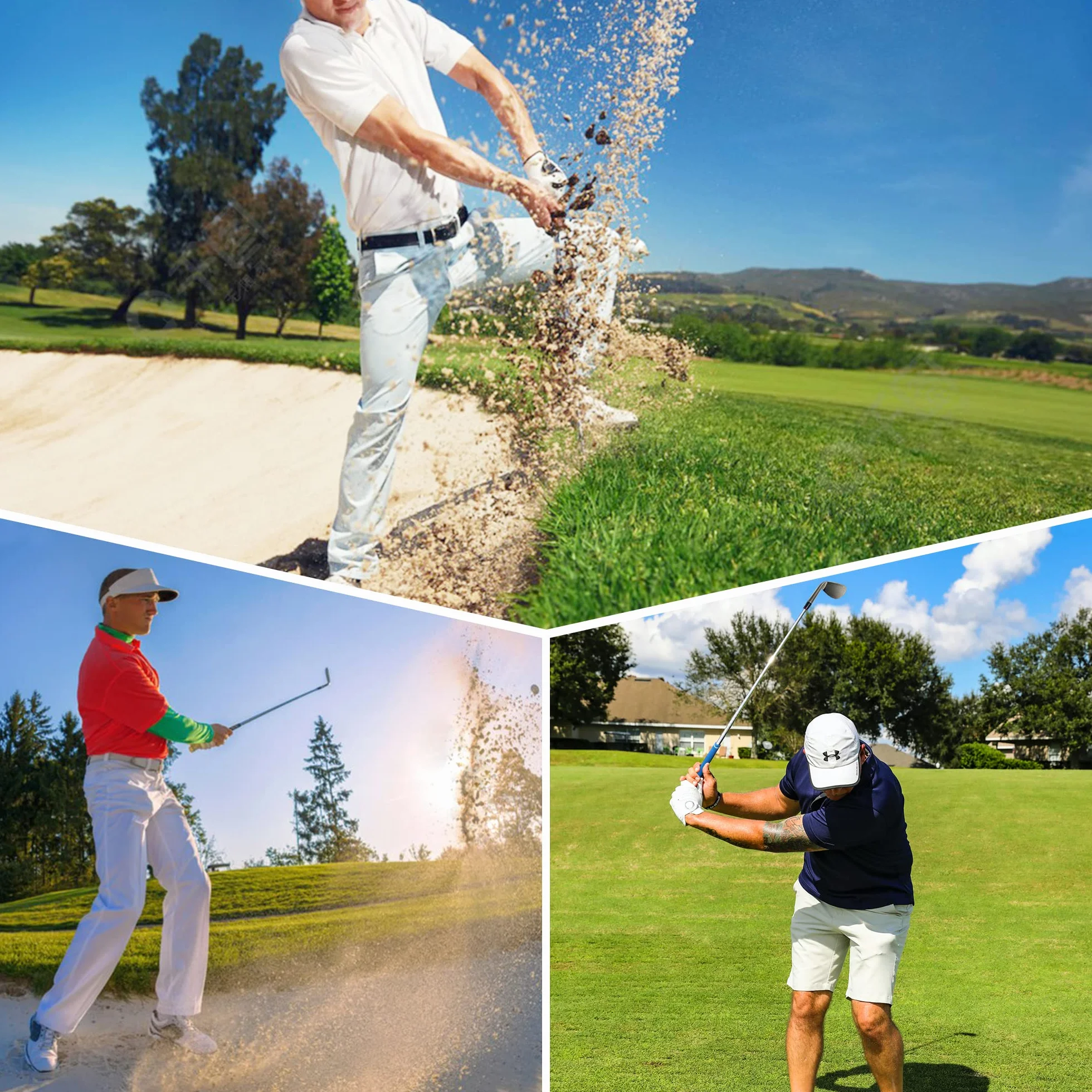 Yamato Juego de cuñas de golf 50/52/54/56/58/60 para hombre y mujer cara fresada