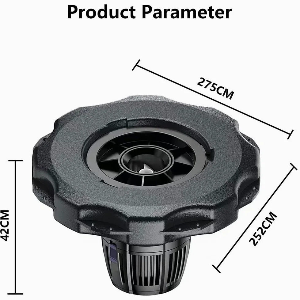 Fuente flotante para estanques de peces, bomba de agua de alta potencia con chorros de 360°, motor de ahorro de energía, bomba de eje de cerámica con tapa de entrada de filtro, sistema de producción