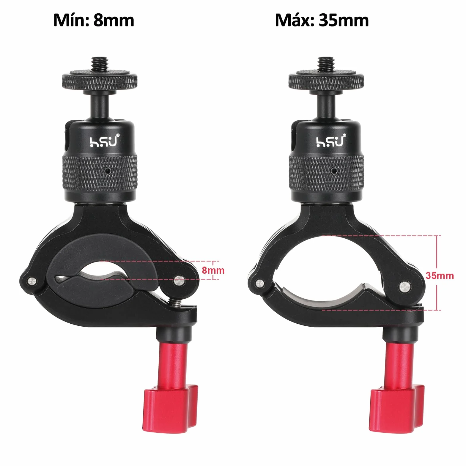 Soporte de Bicicleta para GoPro Cámara, 360° Rotación Montaje de Motocicleta para Cámaras de Acción