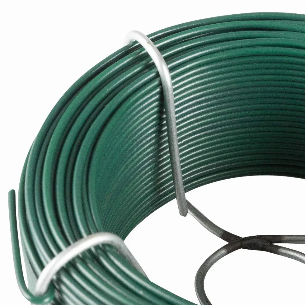 Amagabeli Alambre de Hierro Plastificado Ø0.95mm x 50m, 6 Rollos de Cable Revestido para Jardín y Cercados, Inoxidable de PVC Verde