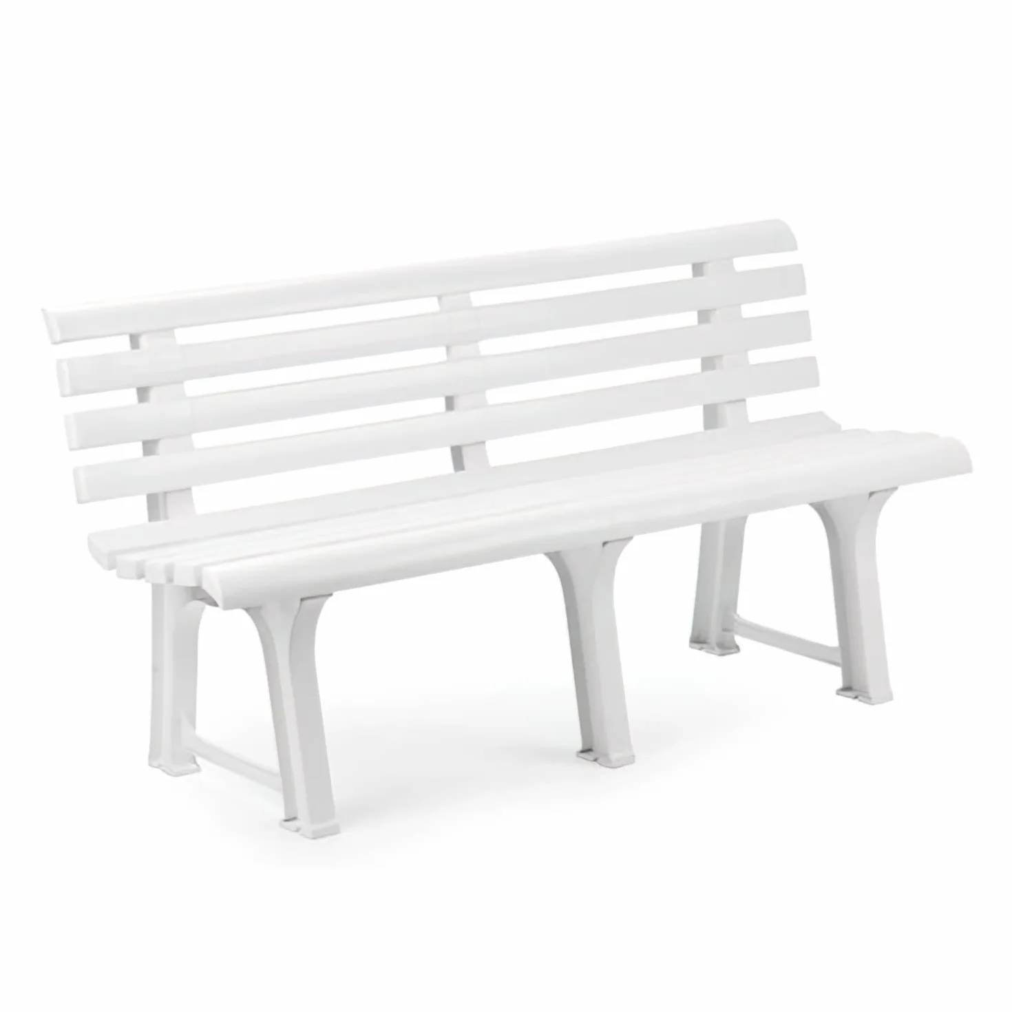 SATURNIA Banco Jardin Resina Blanco 145x49 cm