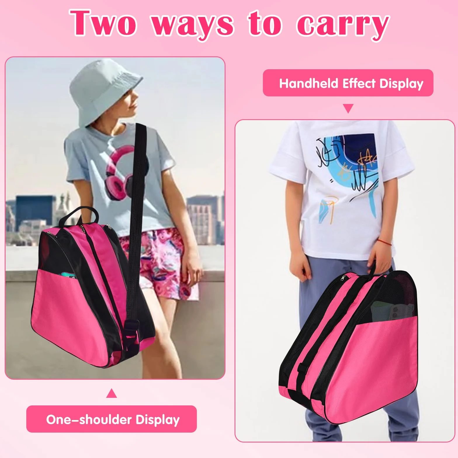 ADERTOS Roller Skate Bag, Ice Skate Bag