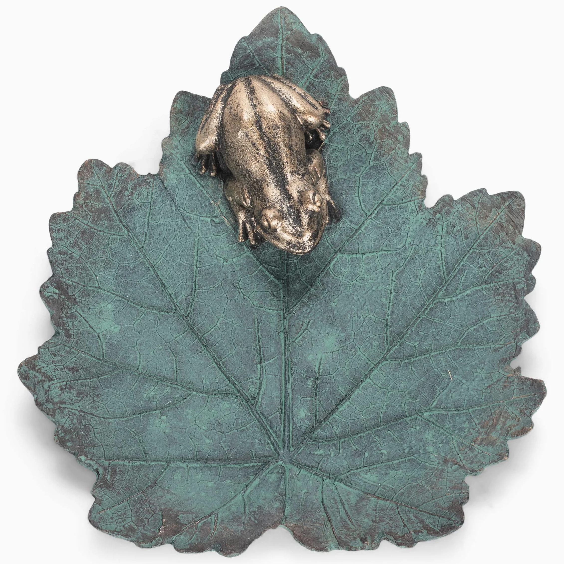 Roman 12187 - Baño para pájaros con hojas de rana (2,25 pulgadas) de altura
