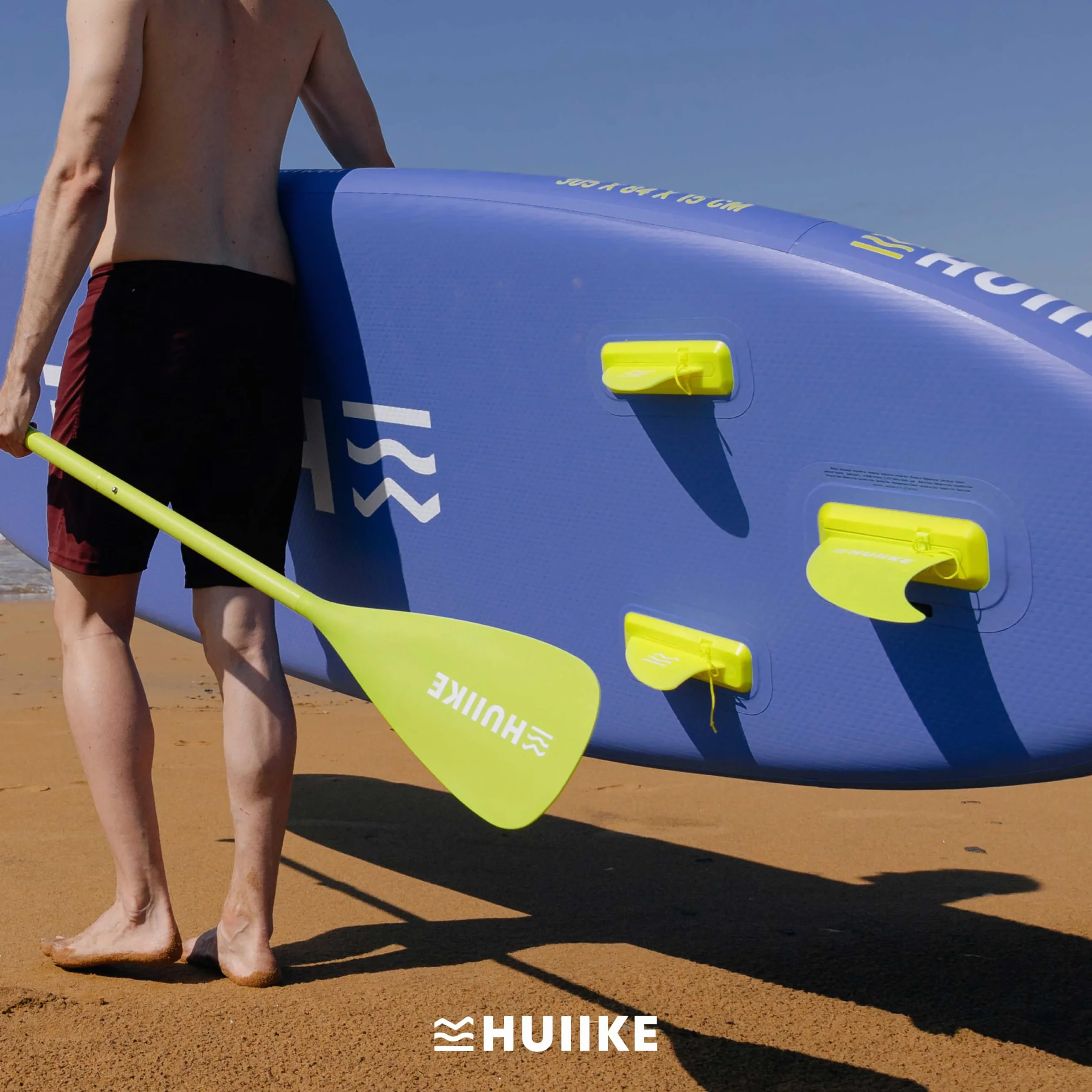 HUIIKE Quilla Paddle Surf Pack de 3 Desmontables Aleta con Cierre de Seguridad Tabla Padel Sup Board Inflable