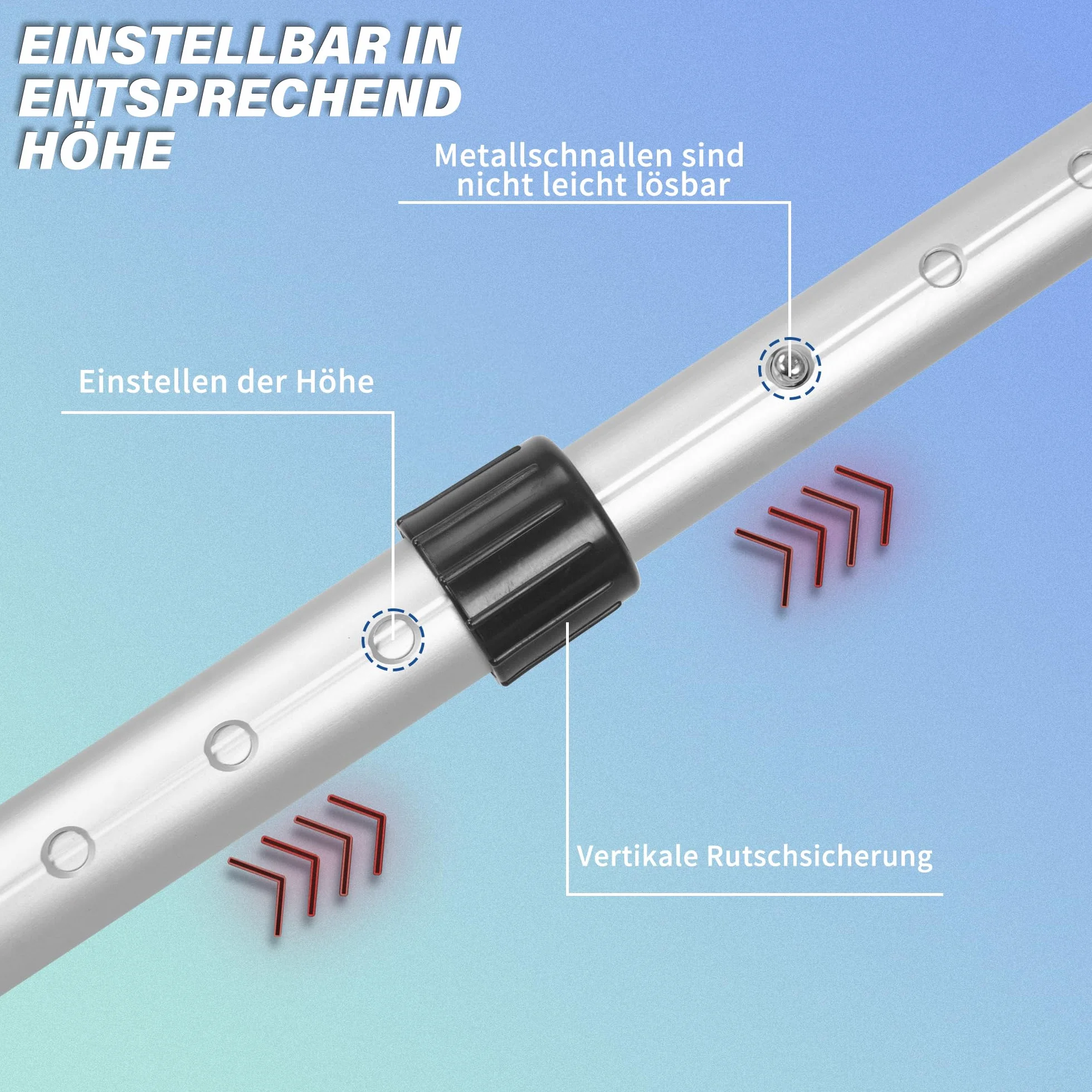 OUUTMEE Barra de apoyo para bolsas de golf de aluminio hexagonal resistente al impacto
