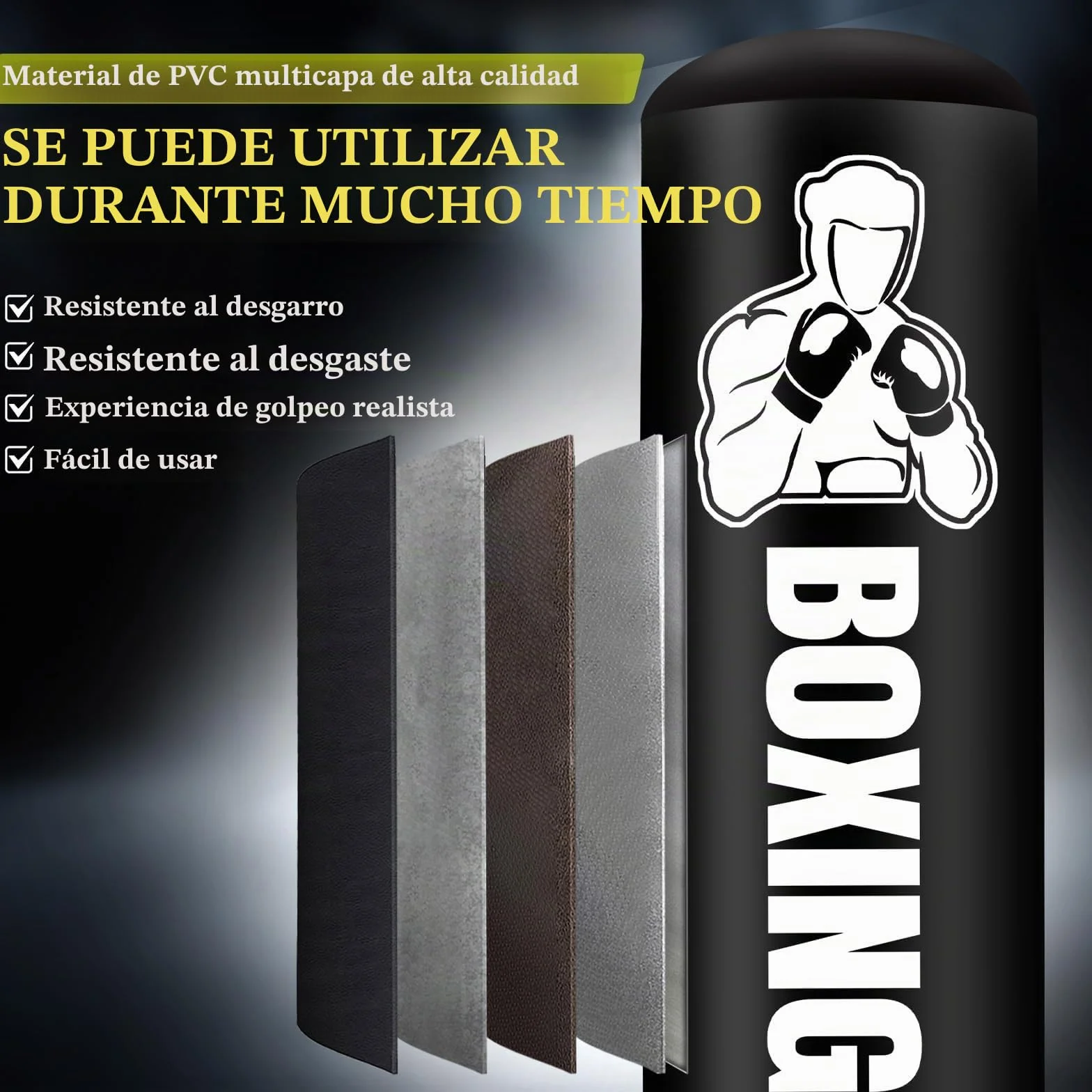 YORWHIN Pesado Saco de Boxeo Adultos con Guantes de Boxeo, Freestanding Saco Boxeo Inflable Kickboxing Boxeo Bolsa para Entrenamiento MMA Muay Thai