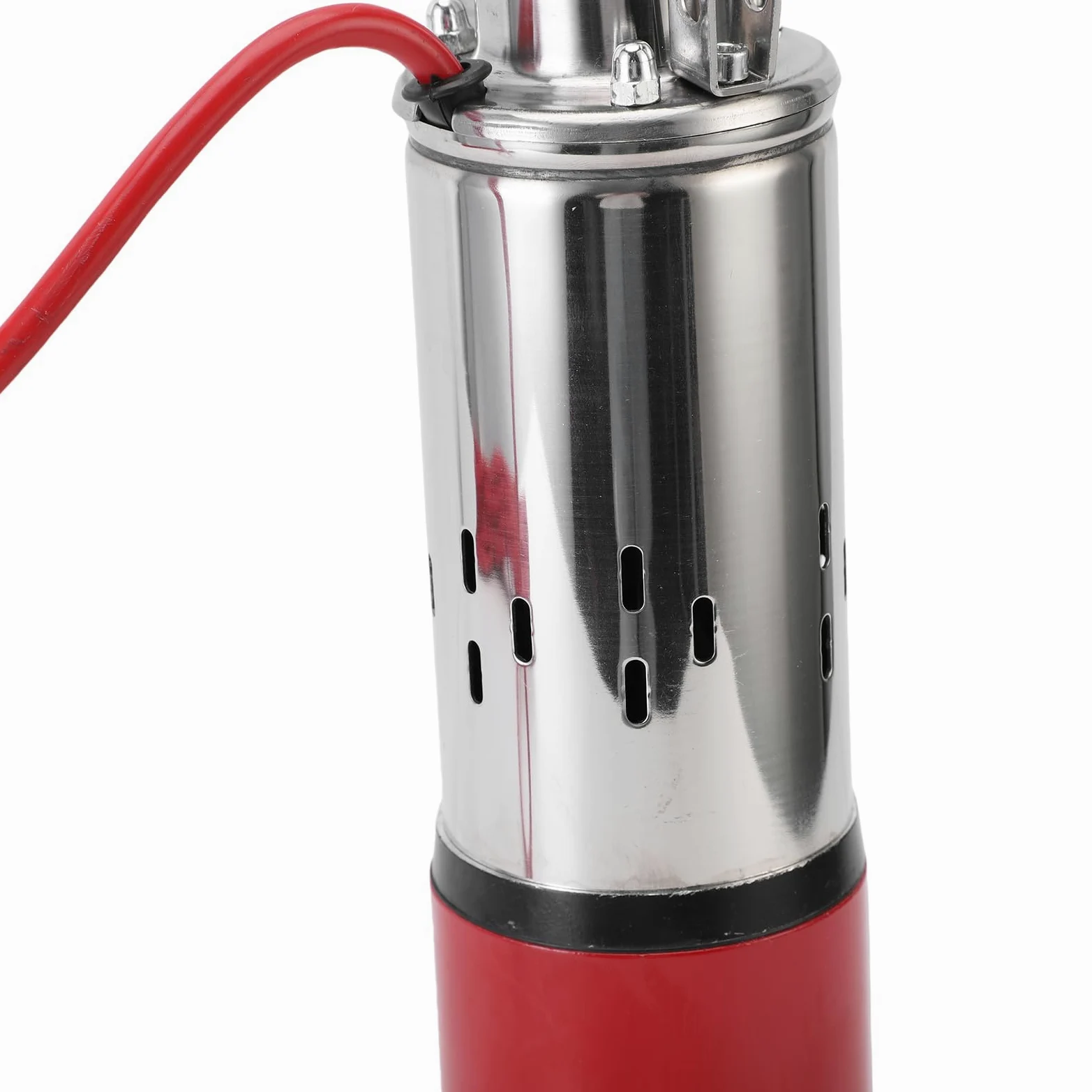 Jeffergarden Bomba Solar de Pozo Profundo, Bomba de Agua Sumergible de Acero Inoxidable de 340 W con Sellos de Goma PTFE y Motor Totalmente de Cobre, para Entrada de Agua de Río, Riego de