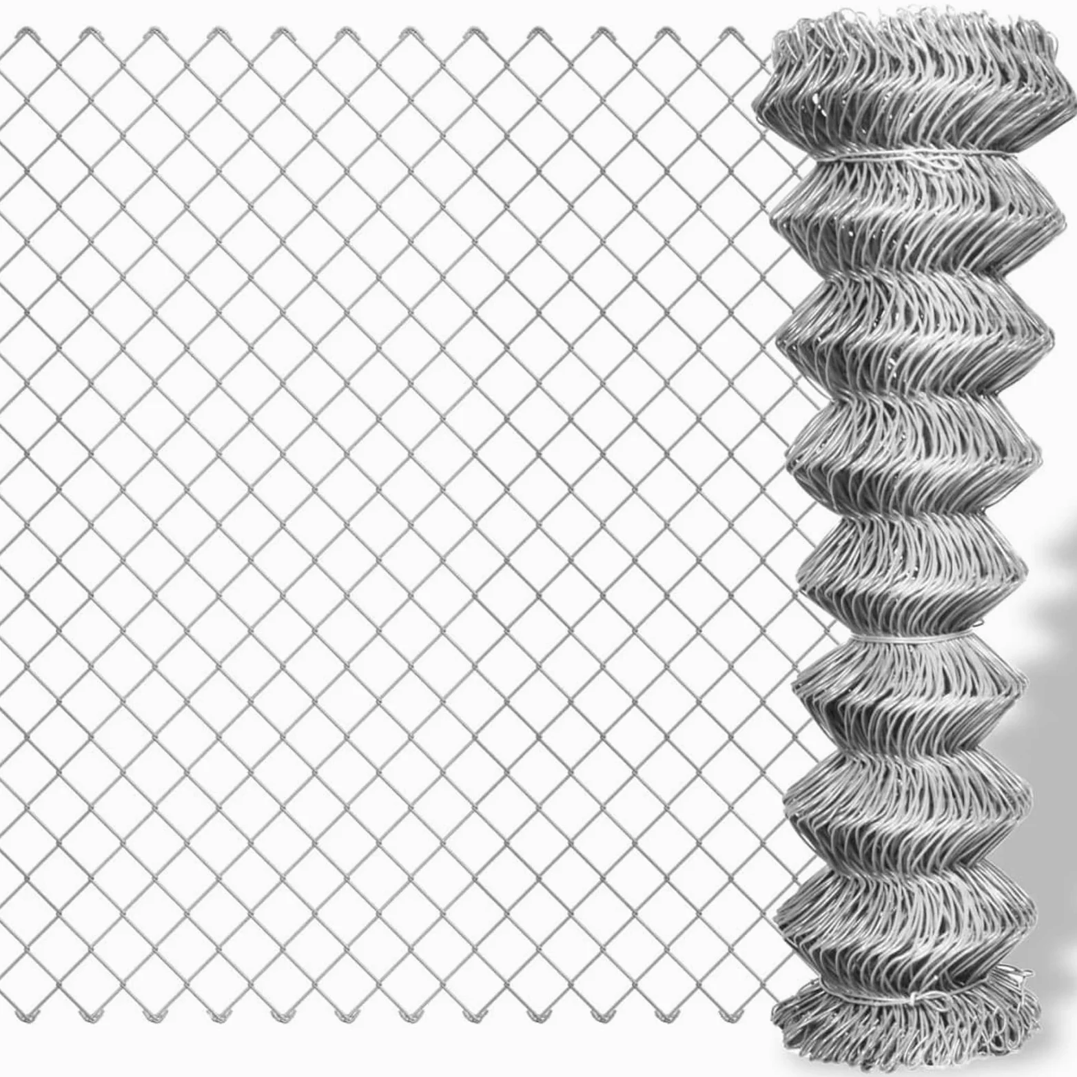 ShGaxin Valla de Tela metálica, Alambradas para Fincas, Malla Metalica, Alambre De Espino, Valla Metalica, Malla Ganadera, Malla Cinegética, Acero galvanizado Plateado 25x1,25 m