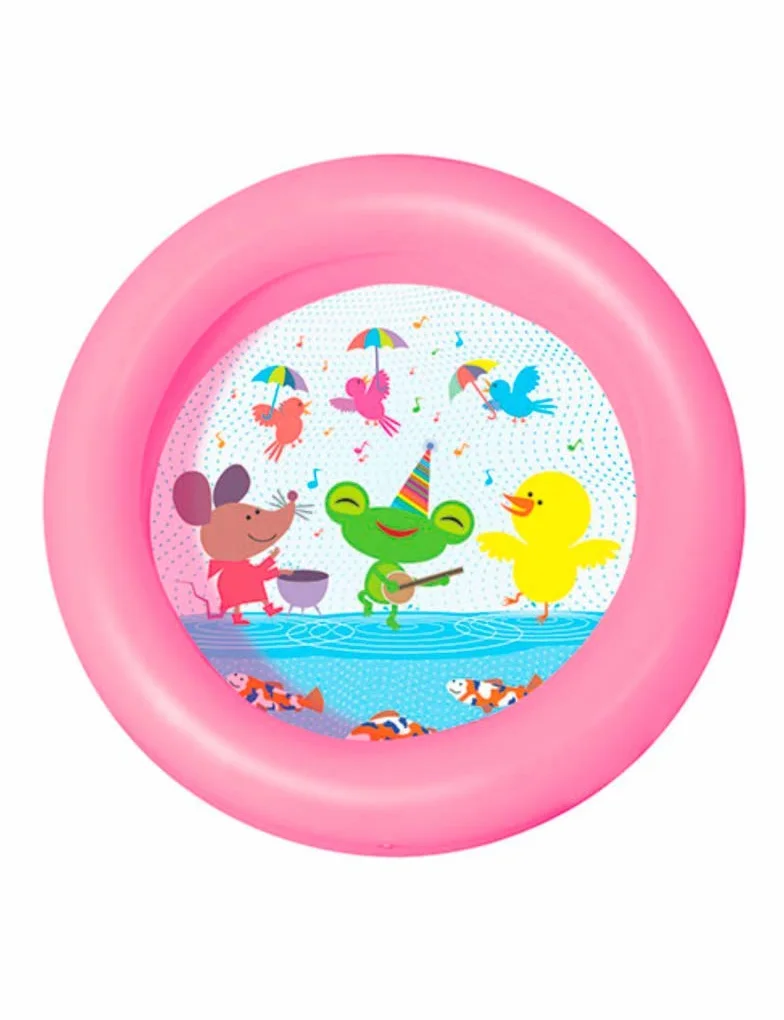 Bestway Tradineur - Piscina Hinchable Redonda Infantil, 20 litros, Vinilo Resistente, Pared de Doble Anillo, jardín, Patio, fácil de Montar, 15 x 61 cm, Color Aleatorio
