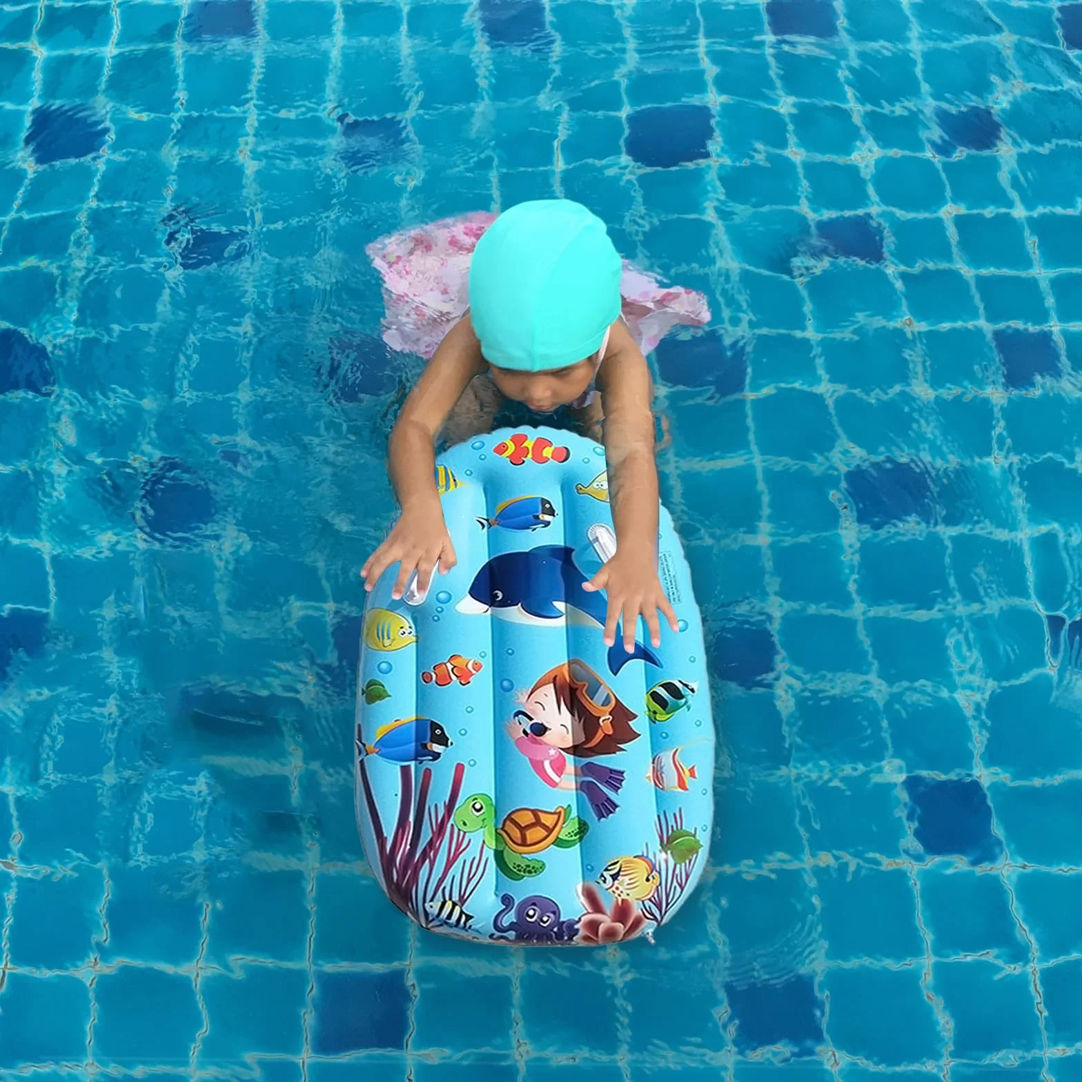 Hillylolly Bodyboard Inflable 94 x 54 CM Tabla Surf Niños Azul