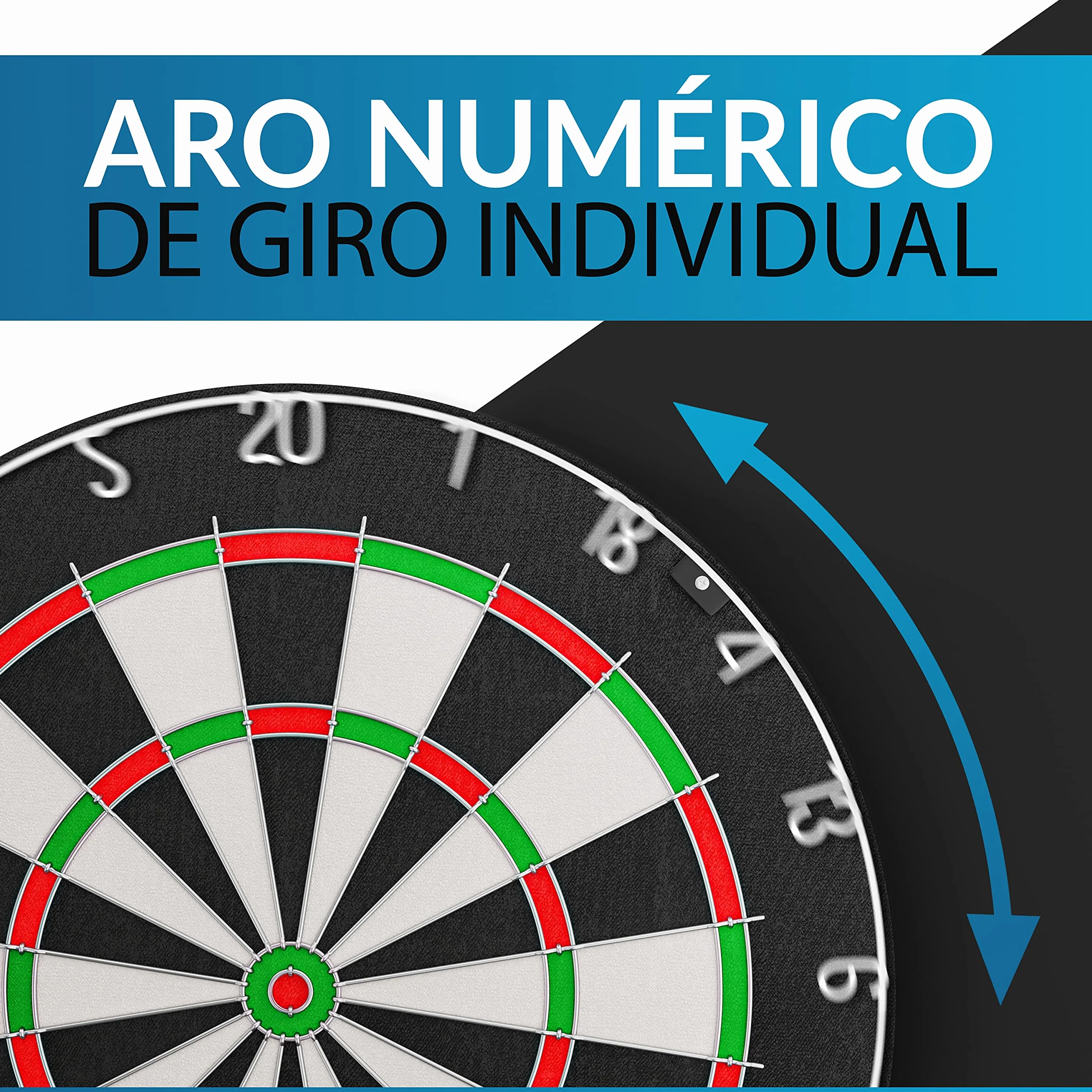 Diana de Sisal Autoreparable DartPro con 6 Dardos Profesionales