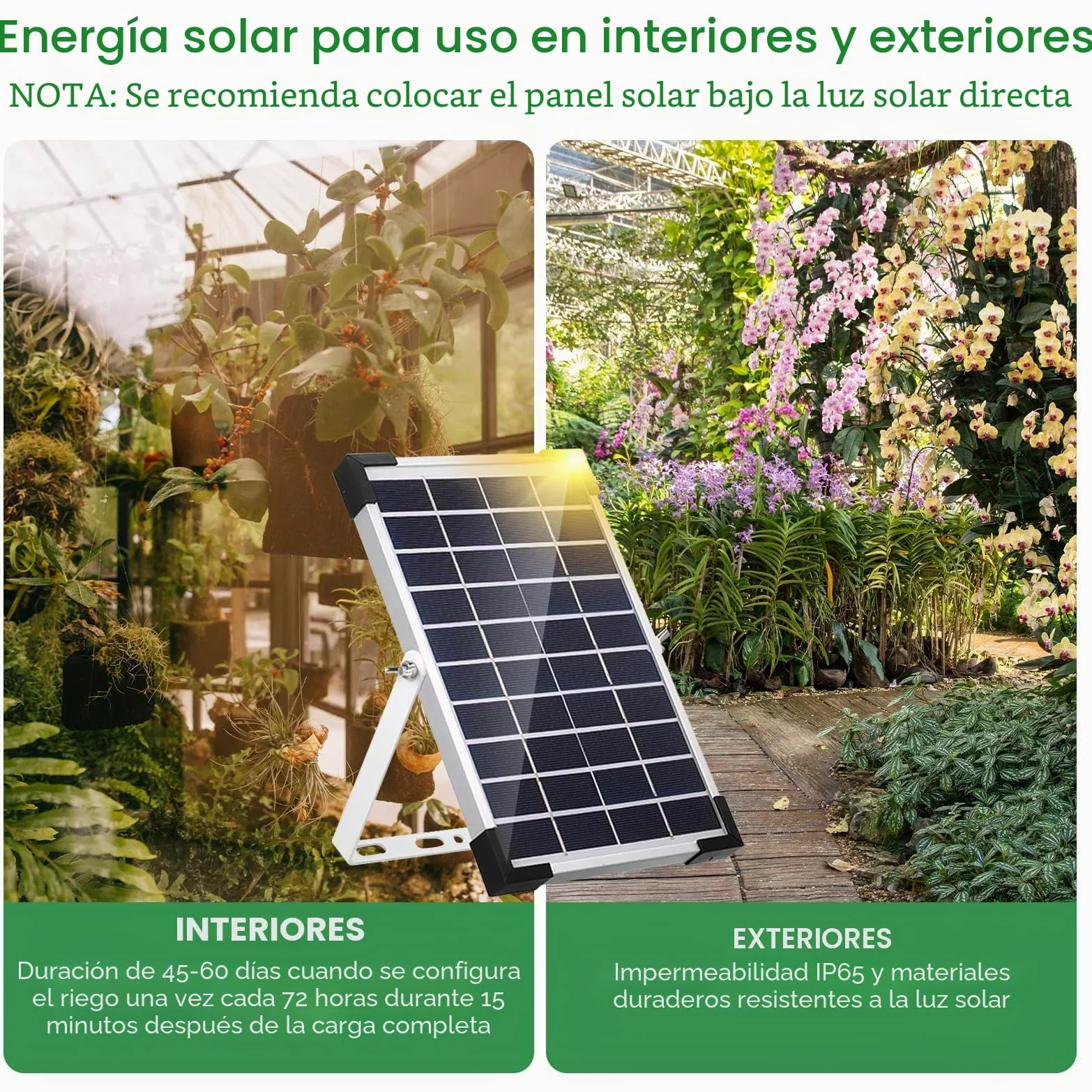 Kit de Riego por Goteo Automático Energía Solar, Sistema de Riego Automático Solar, Sistema de Riego Automático de Jardín con Temporizador e Tubo Lungo 35M para Jardín, Plantas de Balcón