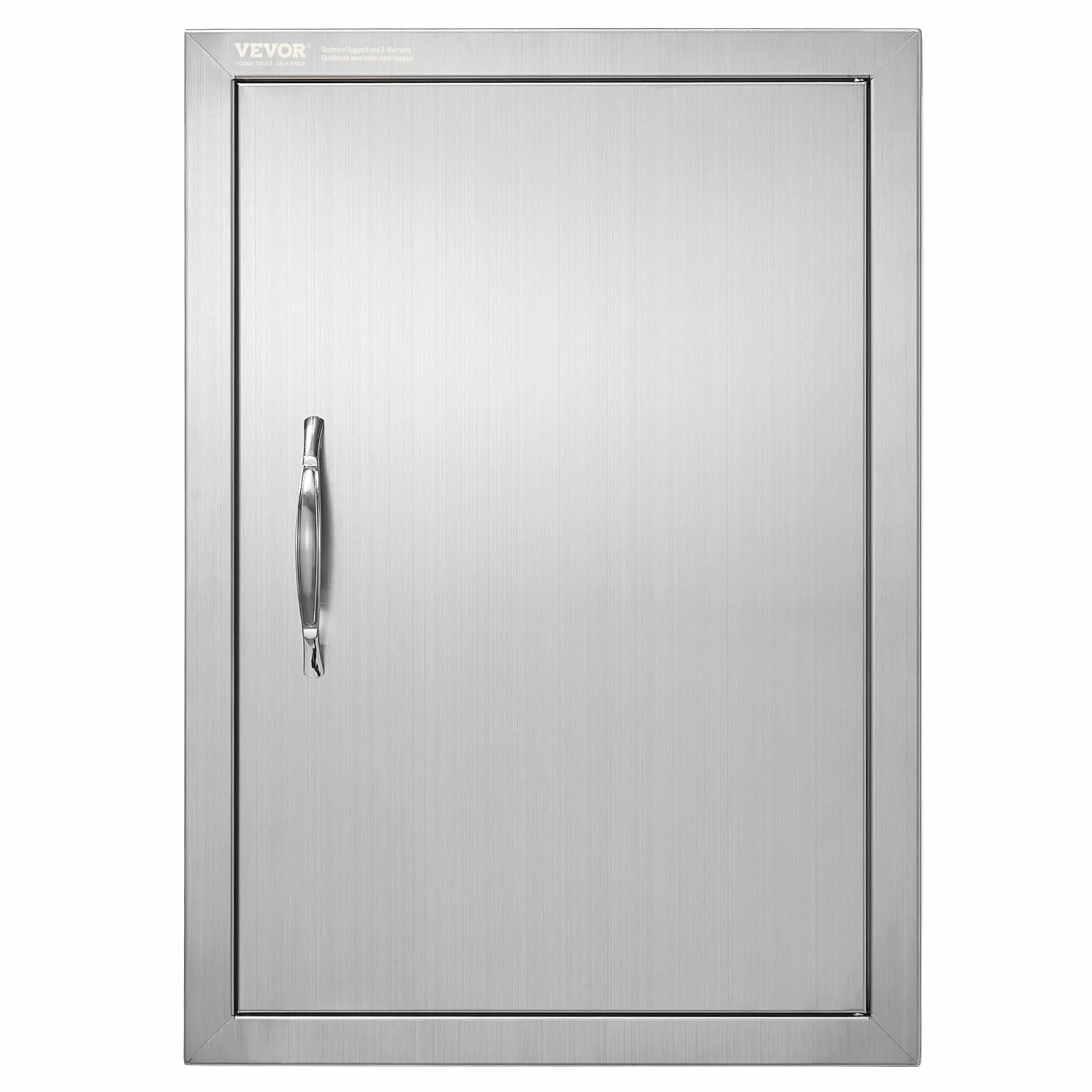 VEVOR Puerta de Acceso a Barbacoa Puerta de Cocina Exterior Simple de 432x610 mm Puerta Empotrada de Acero Inoxidable con Manija Empotrada para Isla de Barbacoa, Estación de Parrilla, Armario Exterior