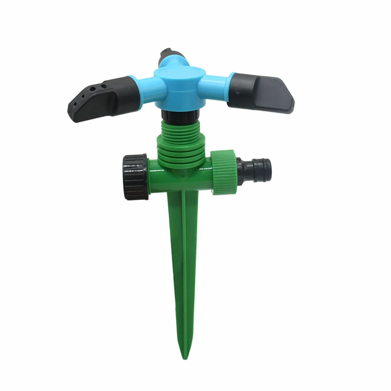 Sistema de riego por aspersión de césped de jardín Aspersor de riego de riego de césped de 3 Brazos, Aspersor Giratorio Ajustable, Adecuado for 1/2 (3I4 Hose)