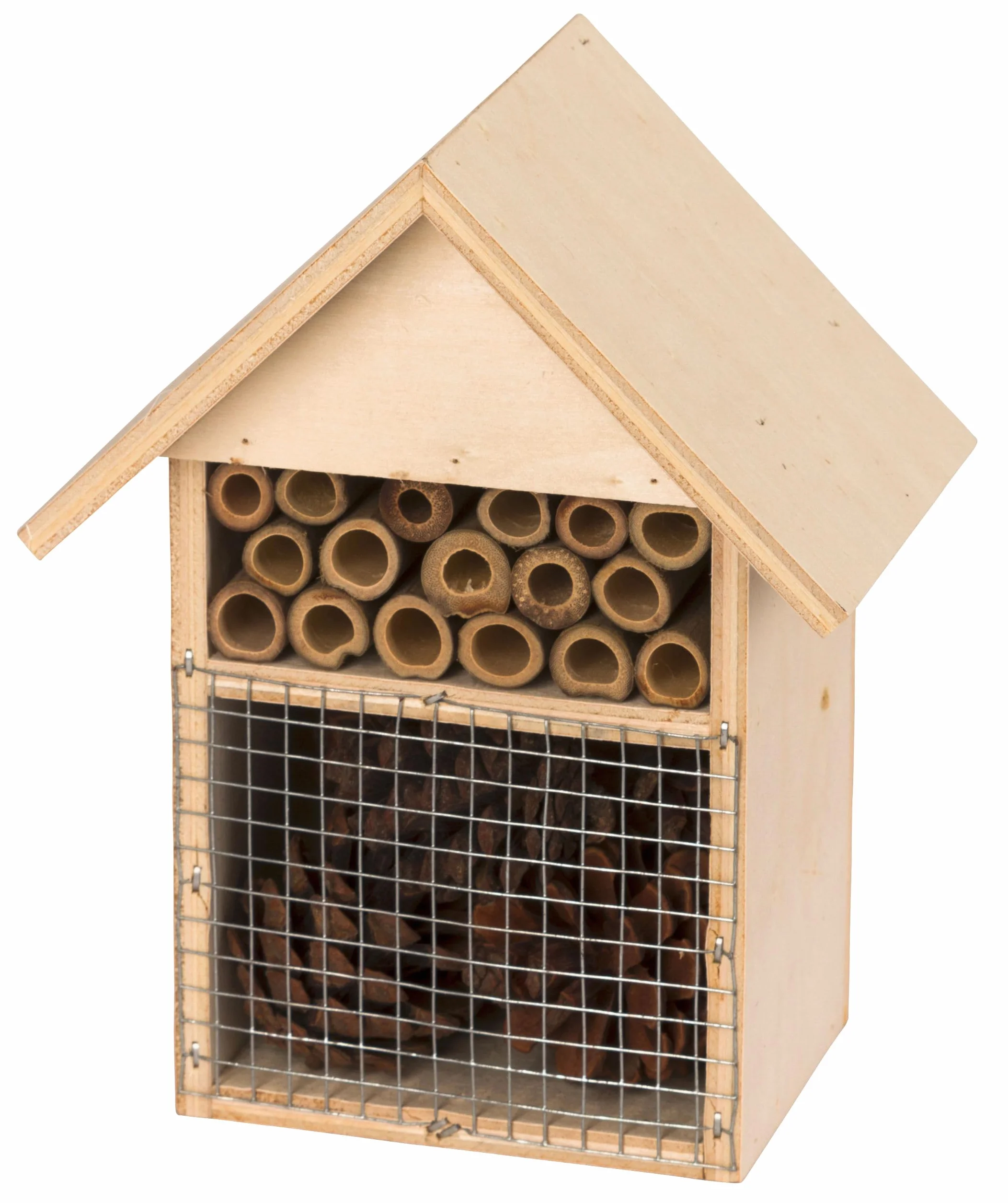 Kerbl Pet Casa de protección contra Insectos, casa para Insectos, Hotel para Insectos, Natural, 14x9x18cm, Madera, Avispas excavadoras, Abejas Silvestres, escarabajos, Ayuda para anidar e hibernar