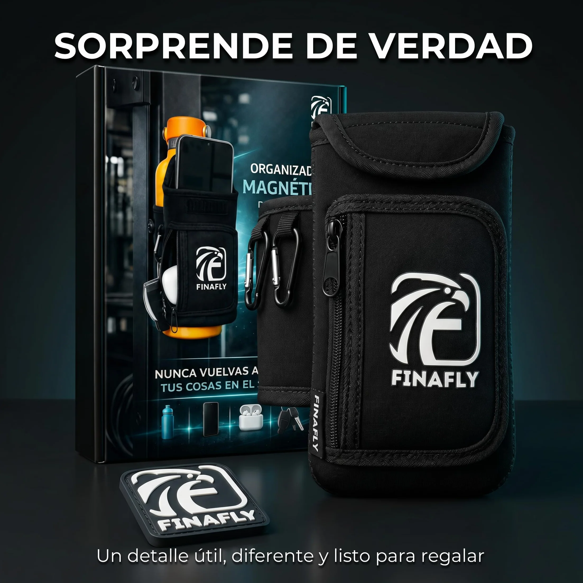 Bolsa Magnética Gym Mochila con Imán Reforzado Accesorios Hombre Mujer