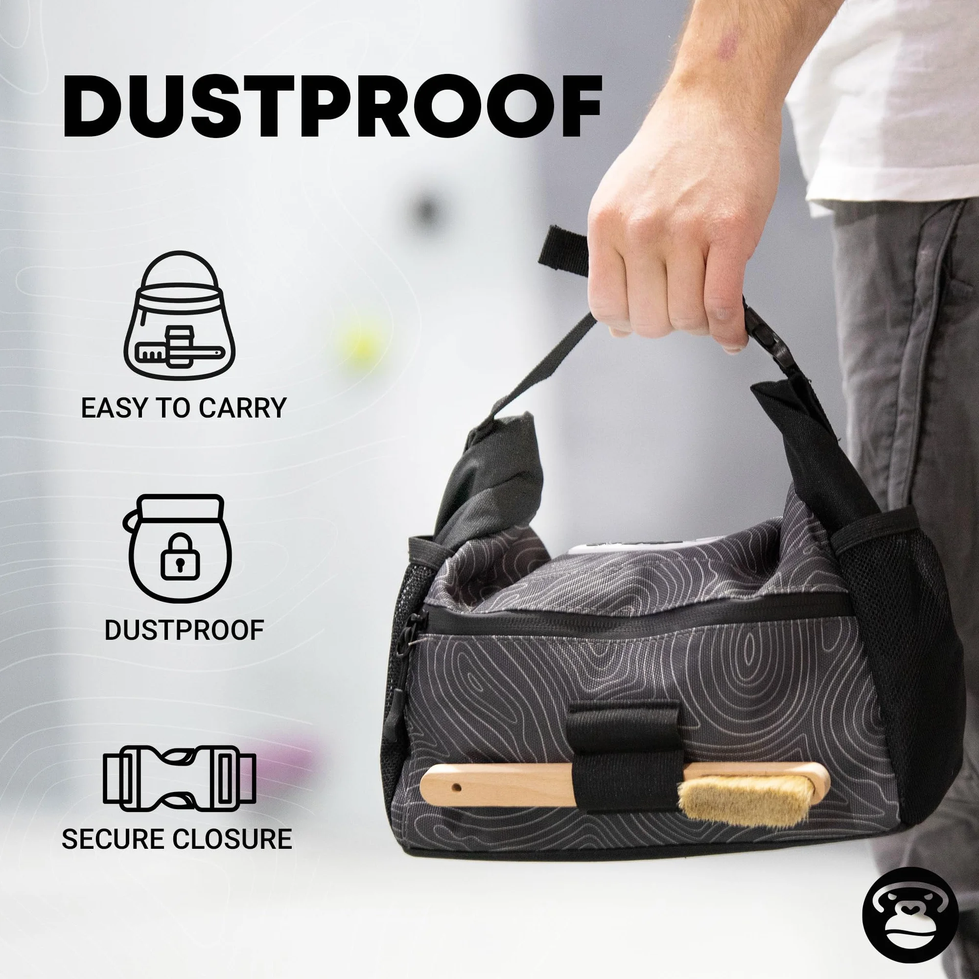 Boulder Chalk Bag z Pędzlem - Zestaw do Wspinaczki