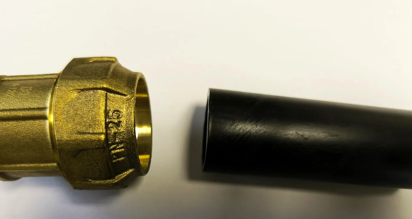 Suinga Pack 4 TE LATÓN 50mm para tuberia de polietileno de 50 mm, accesorio de laton con Certificado Aenor