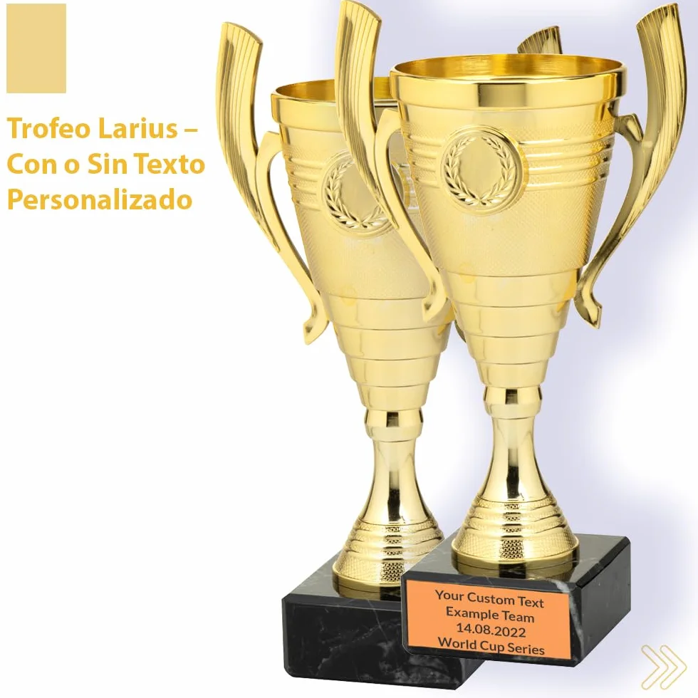Trofeo Universal Larius de 22 cm con Base de Mármol Personalizable para Deportes y Premios