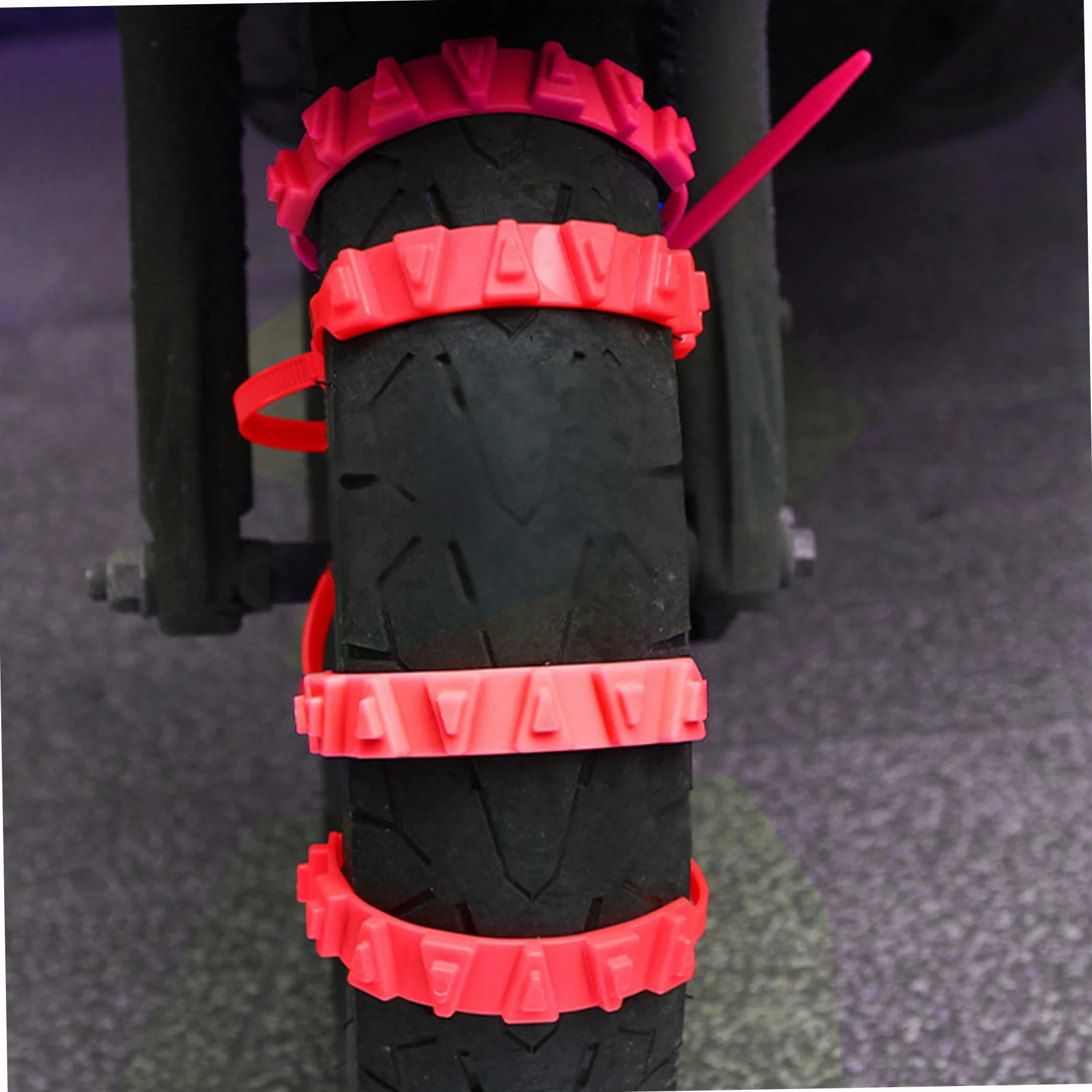 Cadenas de nieve universales para bicicleta electrónica 10 piezas nylon antideslizante