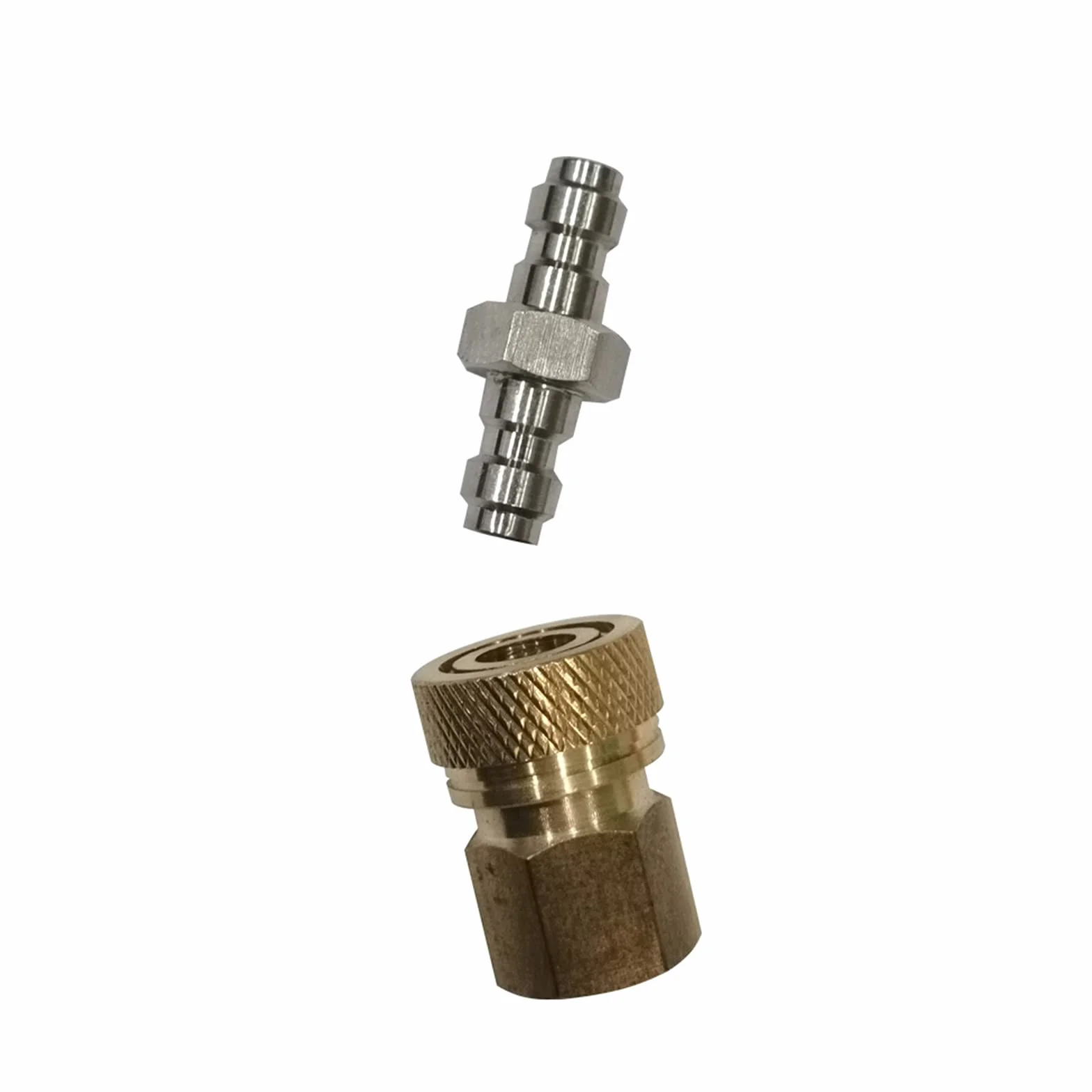 TUXING Adaptador de acoplamiento doble macho de desconexión rápida 8 mm acero inoxidable