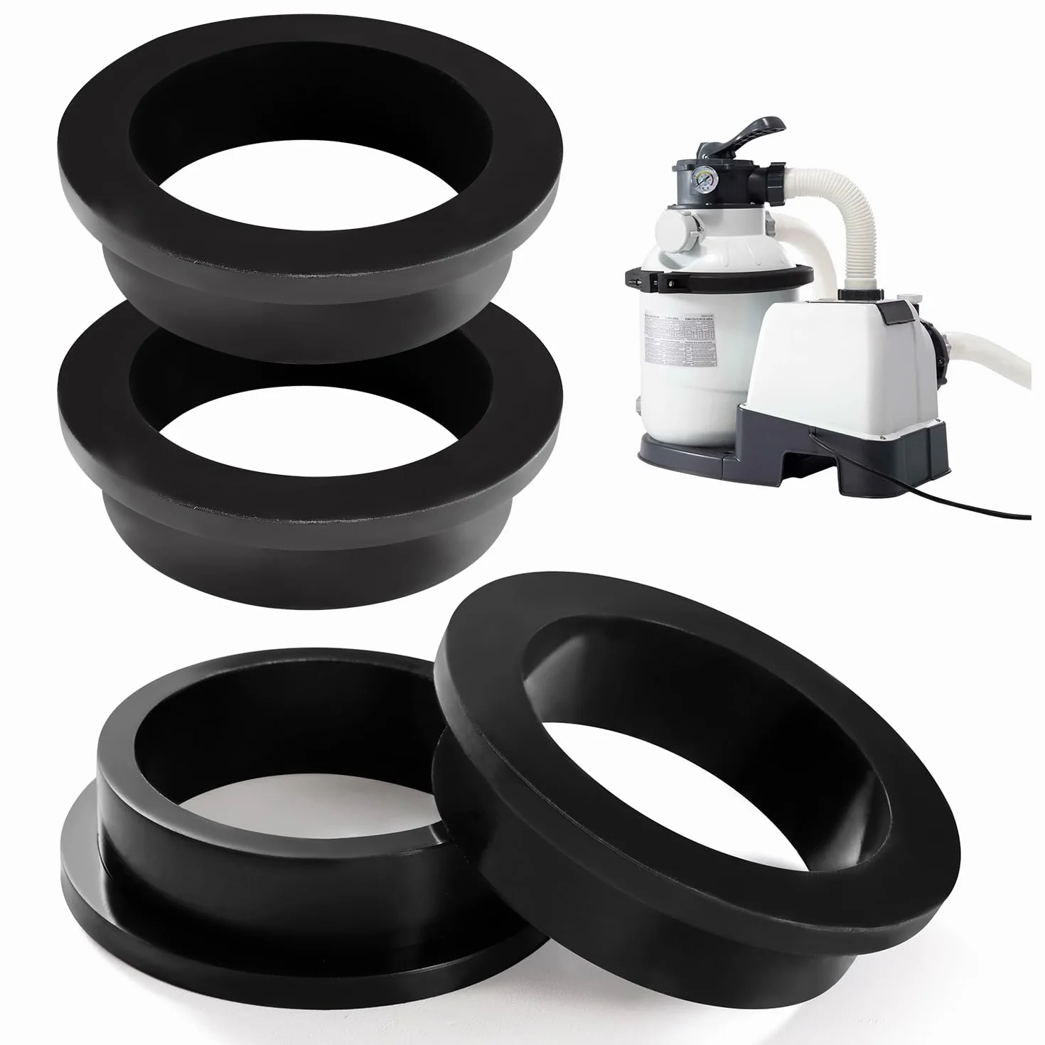 YIXISI 4 Piezas 11228 Juntas Tóricas de Piscina, Junta Tórica de Repuesto para Piscina, Arandelas de Repuesto para Bomba de Arena, Compatible con Intex 26323CA, 26323EH, 26331CA