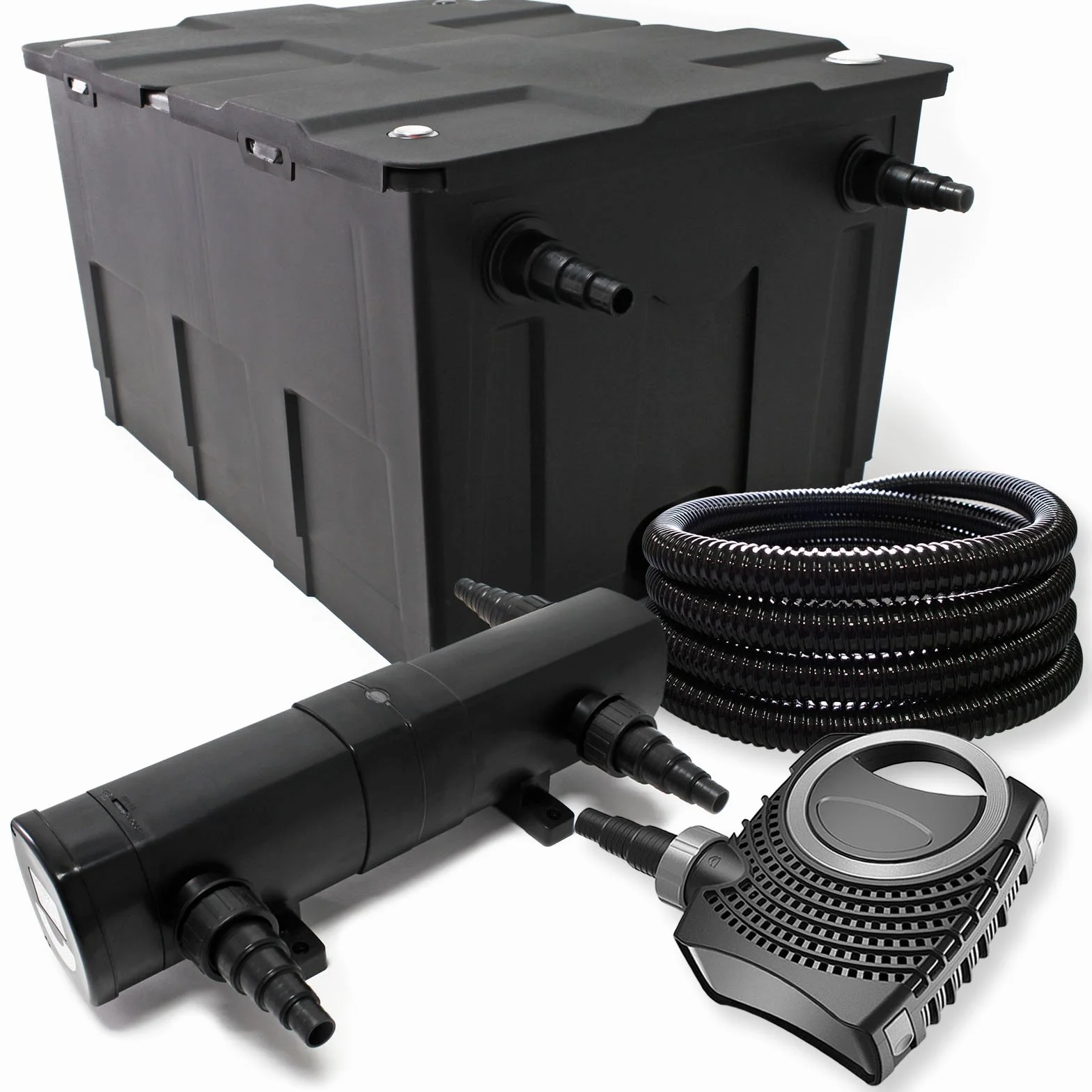 SunSun filtros para estanque bio 60.000l 36 W UVC clarificador 80 W Bomba manguera jardin