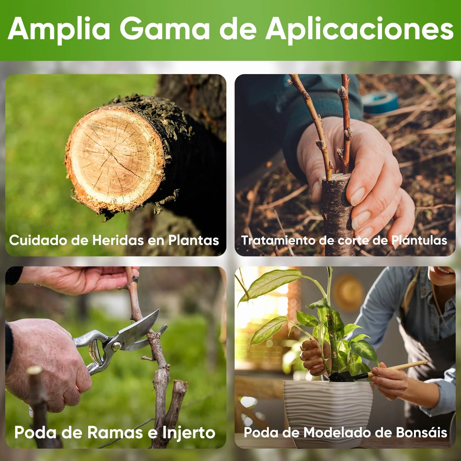 600g Pasta Cicatrizante Poda,Cera para Árboles Marrón,Impermeable y Resistente a la Intemperie Cicatrizante Arboles para Injertos y Rápida Cicatrización de Árboles Frutales y Plantas Ornamentales