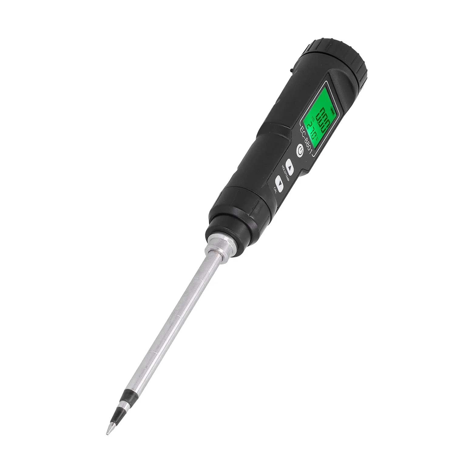 HEEPDD Detector de Suelo 0 a 176F para Plantación de Invernadero y Uso en Laboratorio Termómetro de Suelo Medidor EC Impermeable ABS Nan Jardinería