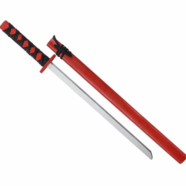 Bokken Decorativa Espada de Madera Roja para Deporte Katana