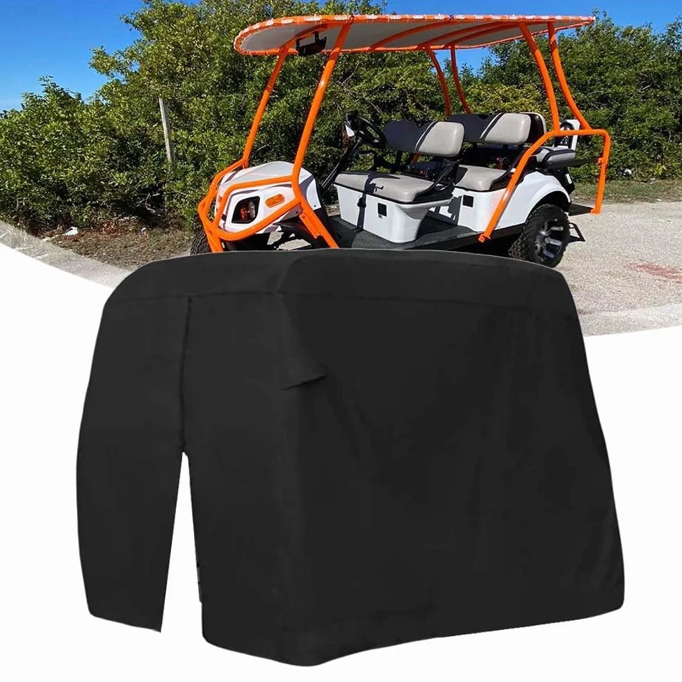 Funda impermeable para carro de golf Oxford 420D protección UV correa antiviento cremallera bolsa almacenamiento