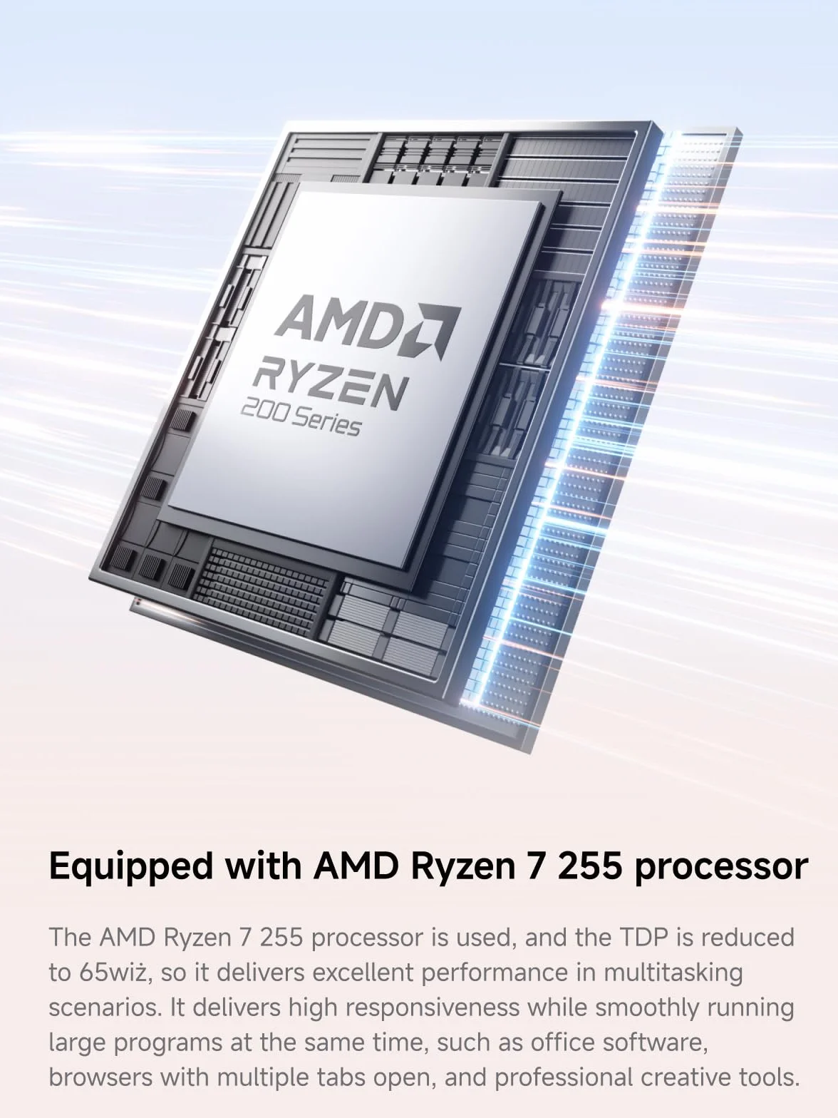 MINISFORUM AI X1-255 Mini PC AMD Ryzen 7 255 32GB DDR5 RAM 1TB M.2 SSD HDMI DP USB4 2.5G LAN Wi-Fi 7