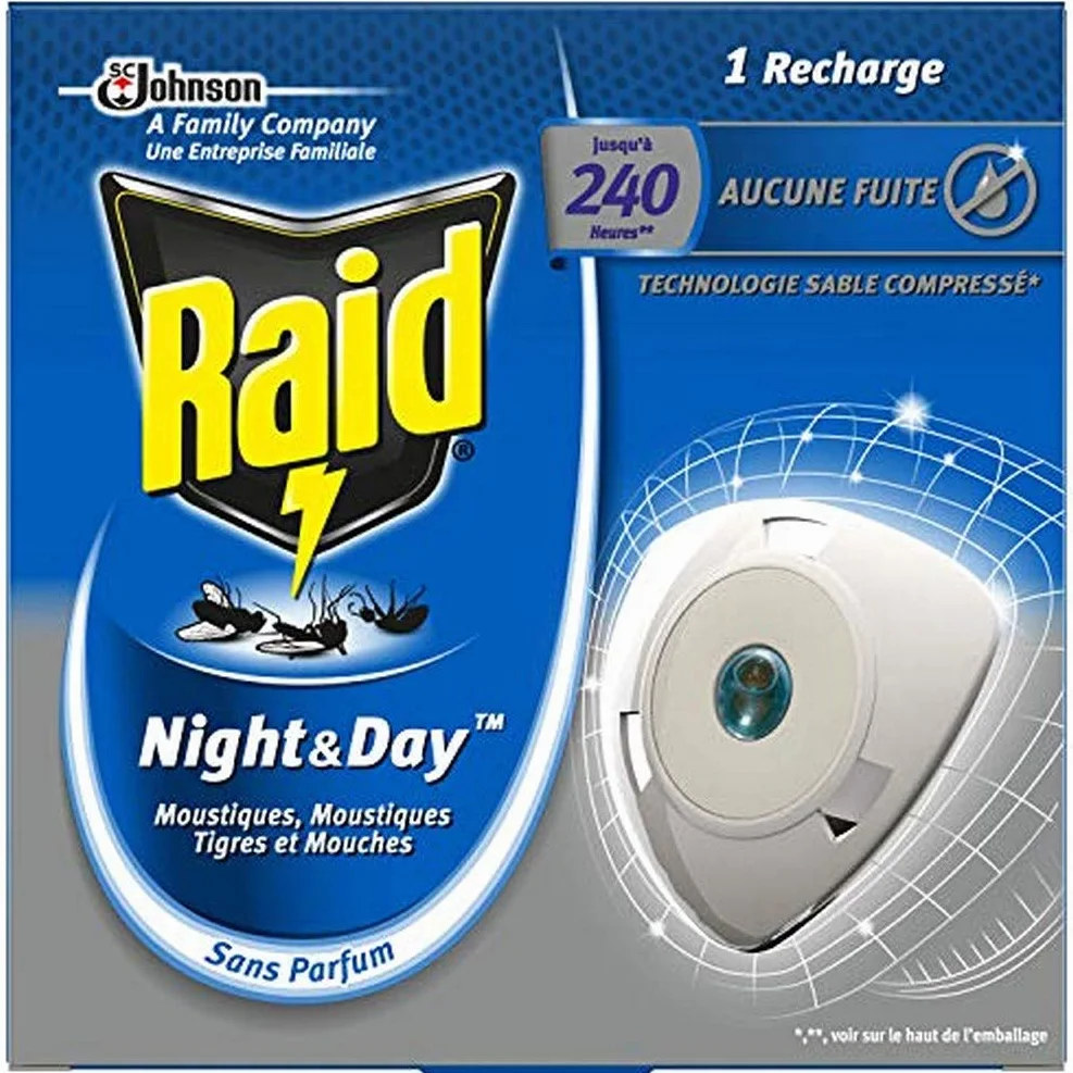 Raid - recargas eléctricas para moscas y tigres, 240 horas