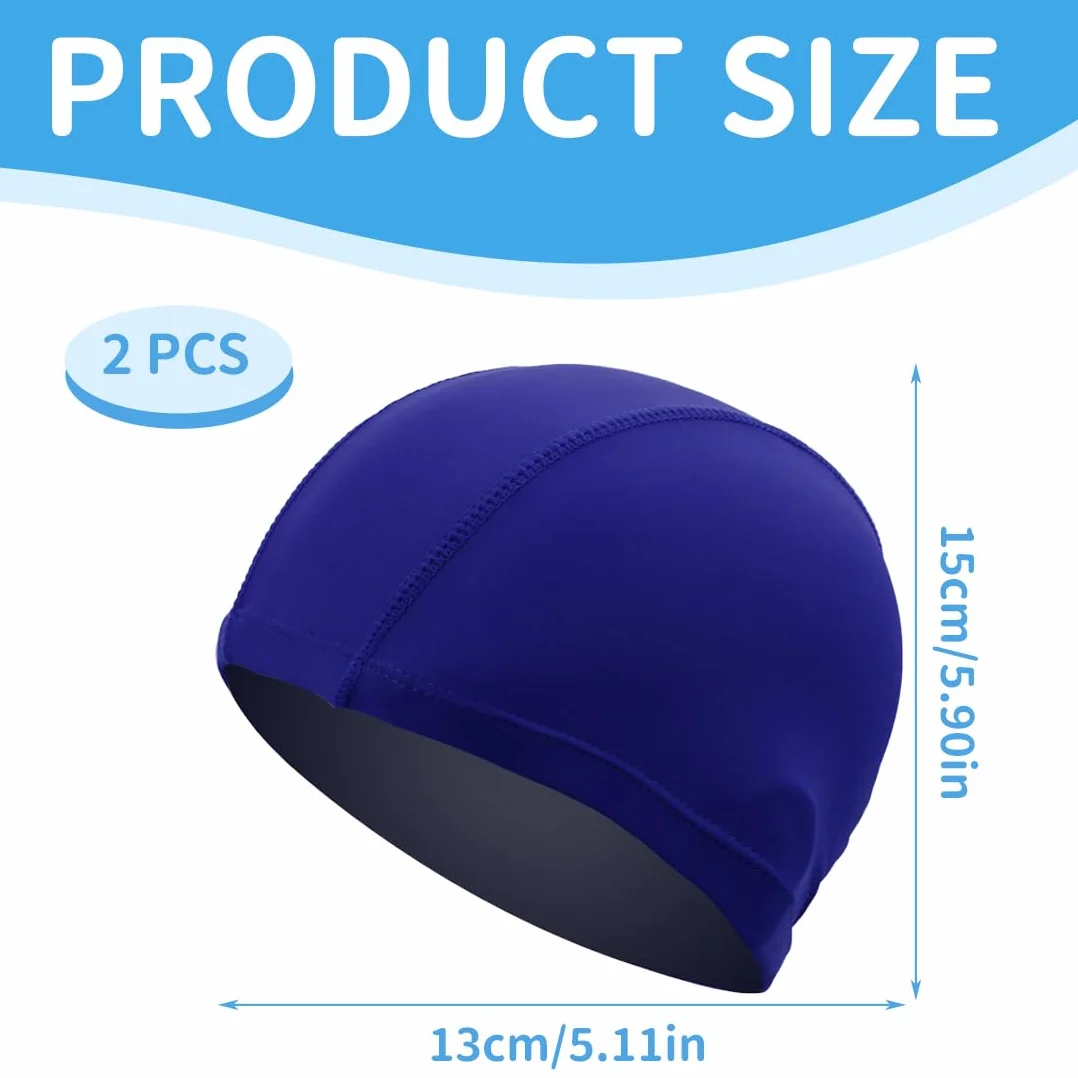WeddHuis Gorro de Natación Elástico para Piscina Mujer Hombre Pelo Largo Corto