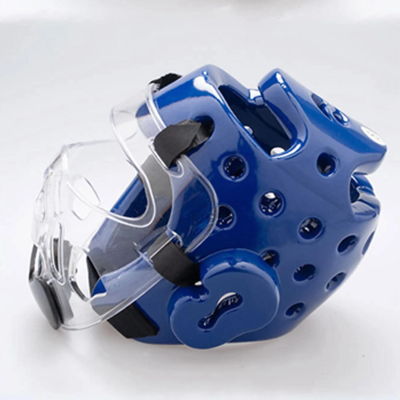 Protector Facial Taekwondo Transparente Casco Ajustable con Ventilación