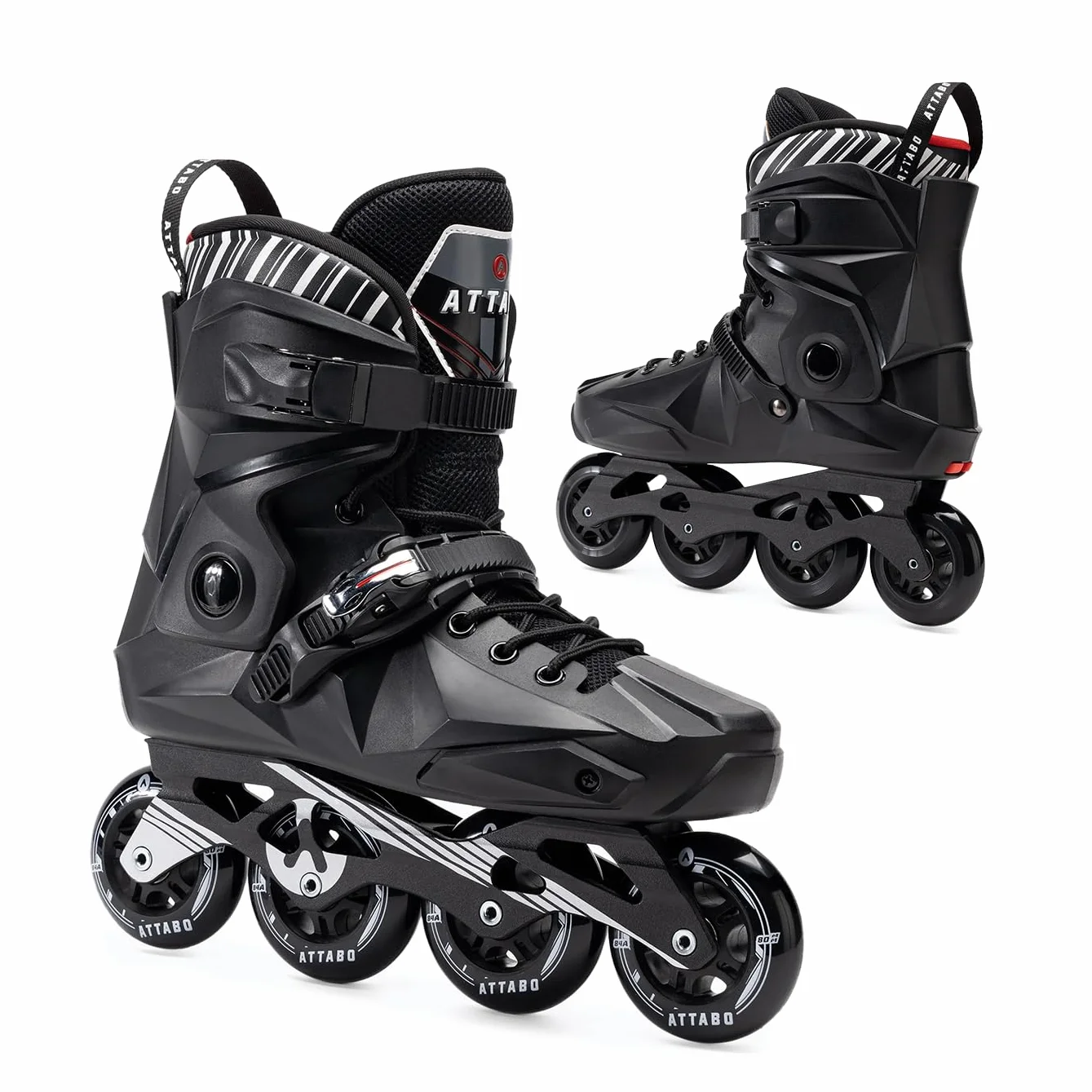 ATTABO Patines en Línea Riftskates 40-45 EU Negro ABEC-9 Ruedas PU 85A Freestyle