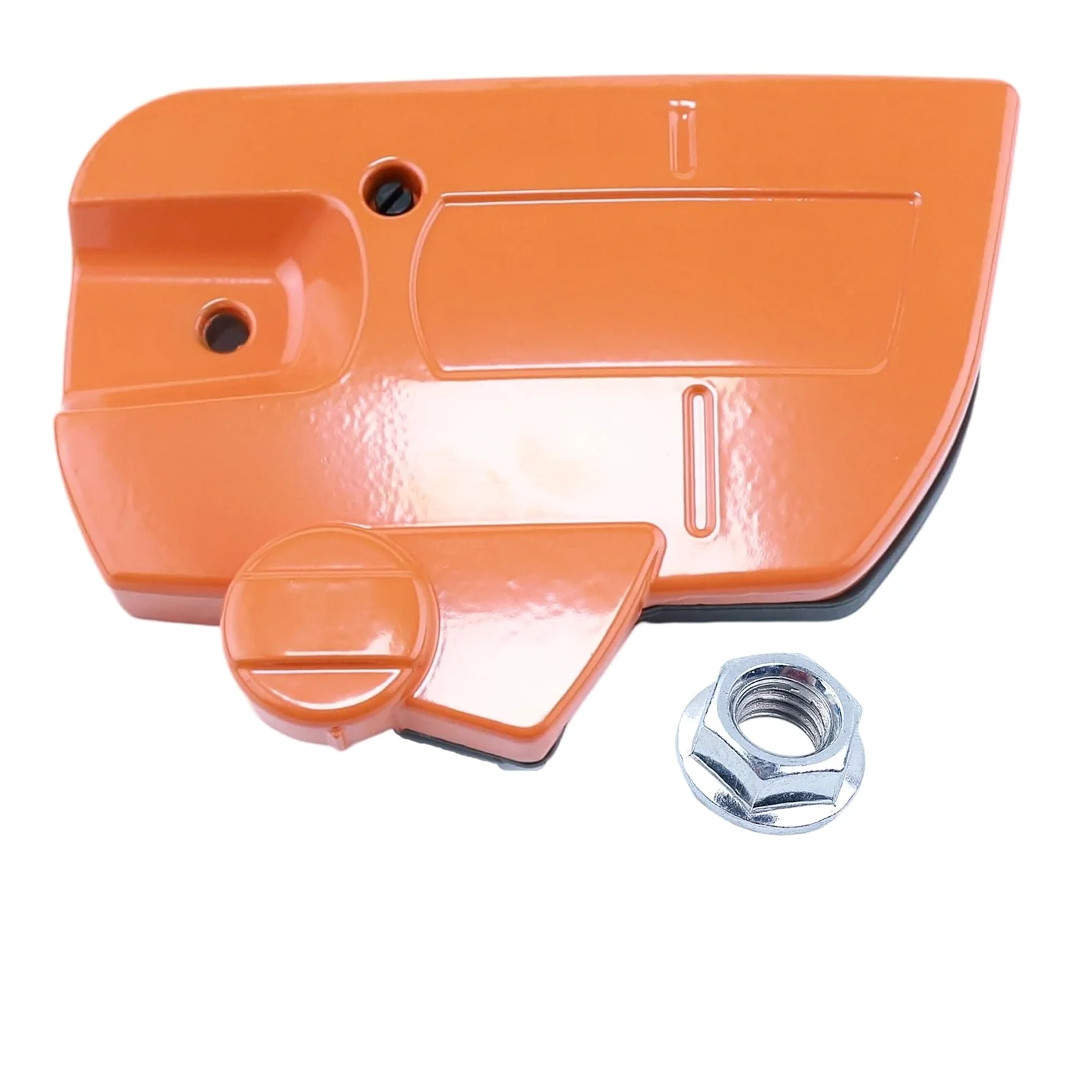 Tapa del Embrague Freno de Cadena Compatible con motosierras 445 y 450. Pieza Repuesto. Sustituye a la Referencia 544097902