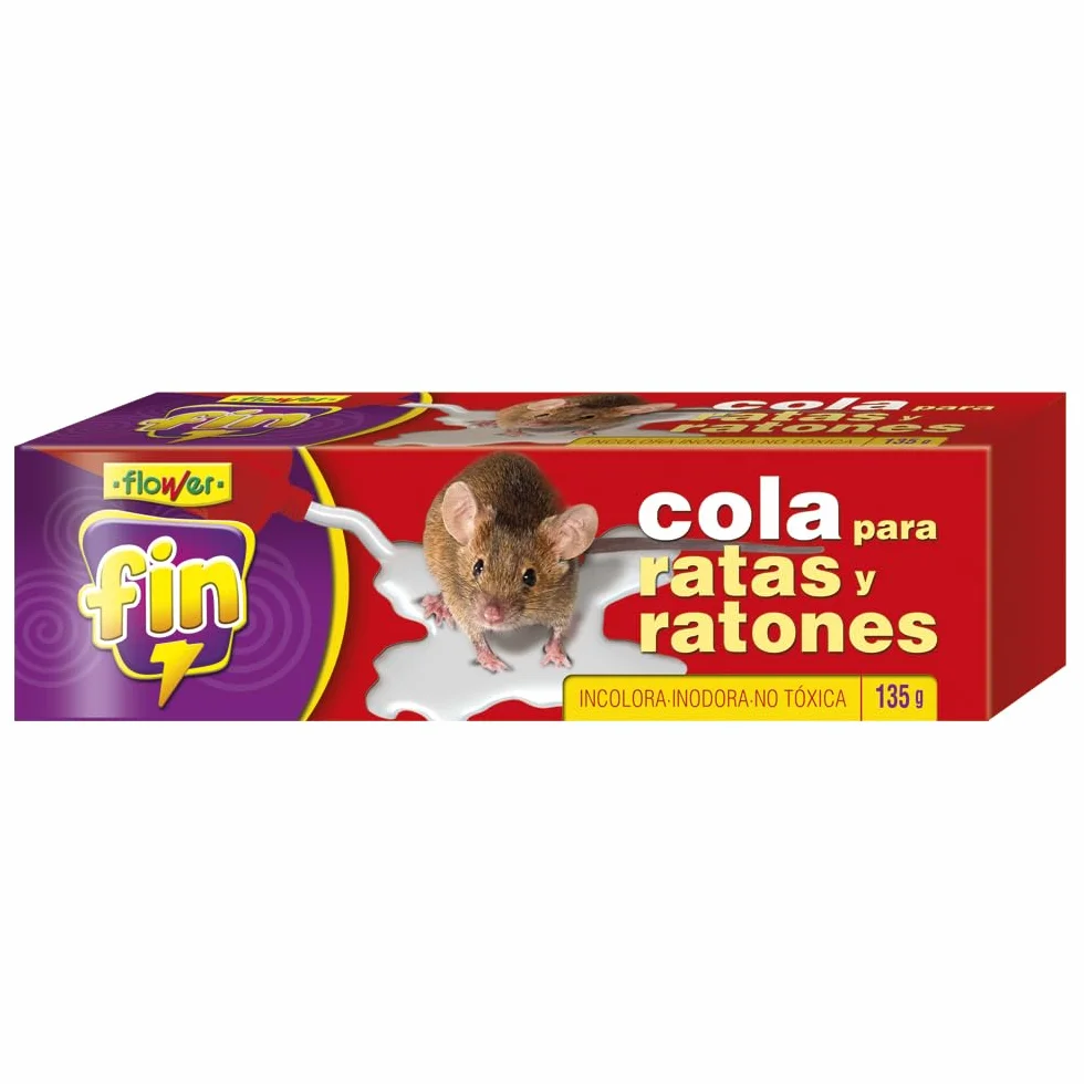Flower - Cola para Insectos Rastreros y Roedores 135 gr | Adhesivo Efectivo | Incoloro e Inodoro | No Tóxico, Tamaño 19.8x4x5.5 cm, Material Cola