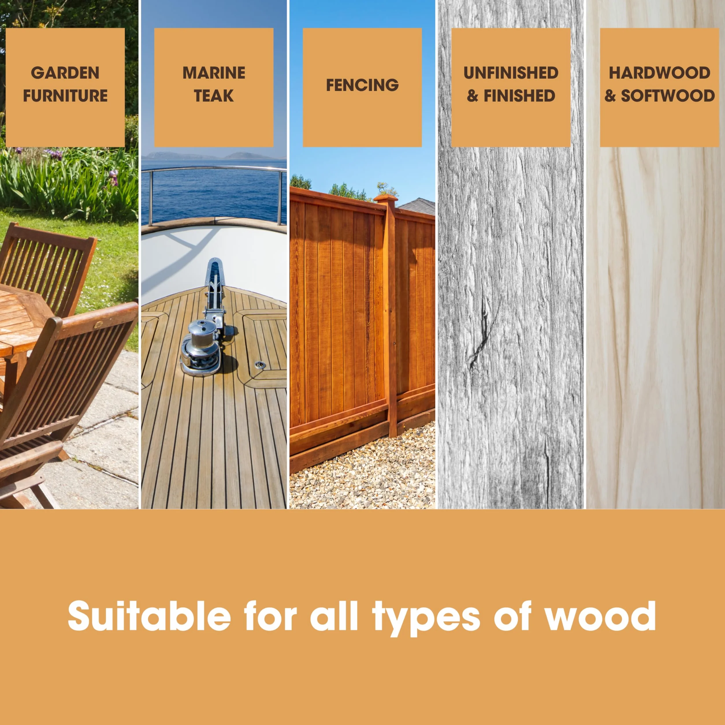 Furniture Clinic Exfoliante de teca – Depurador grande de acero inoxidable para limpiar toda la madera exterior
